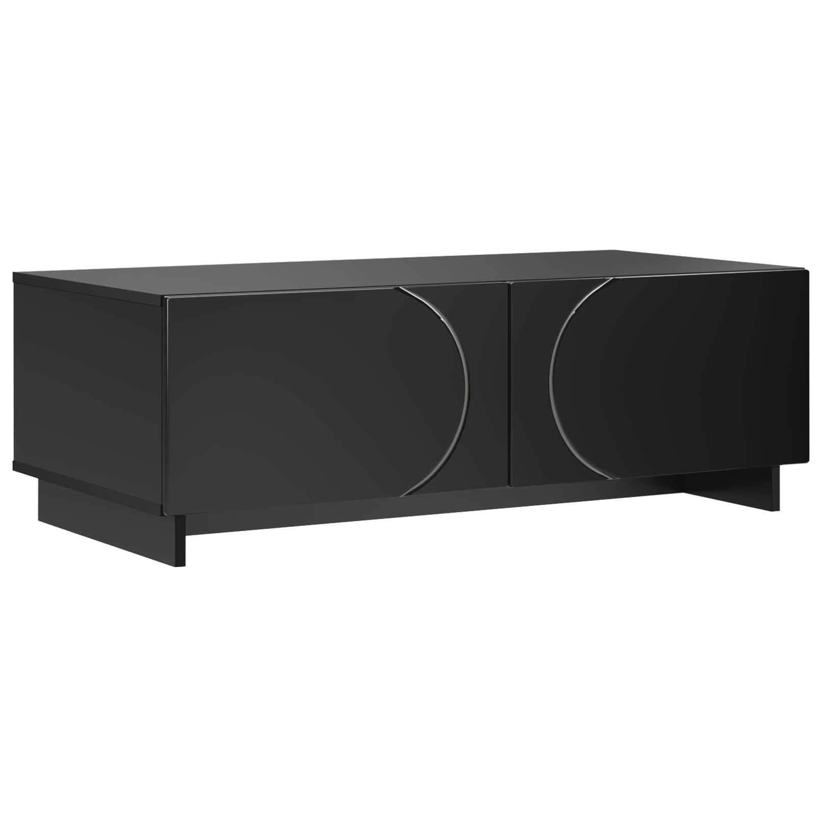 vidaXL Couchtisch Couchtisch Schwarz 102 x 50,5 x 35 cm Holzwerkstoff (1-St)