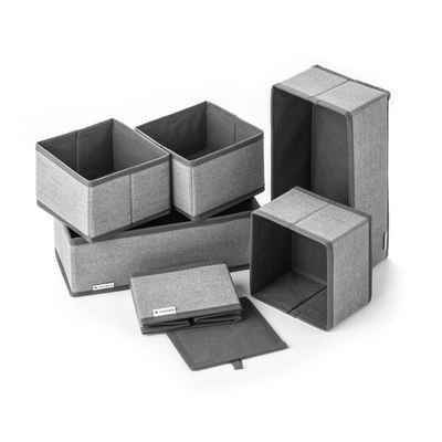 Navaris Хранилищаsbox Stoffboxen-Organizer - 6 Stück in verschiedenen Größen (6 St)