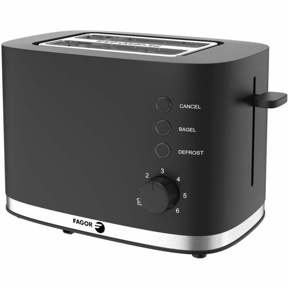 FAGOR Toaster Fagor Toaster 870 W kompakt modern mit Bräunungsstufen und Auftaufunkt, 870 W