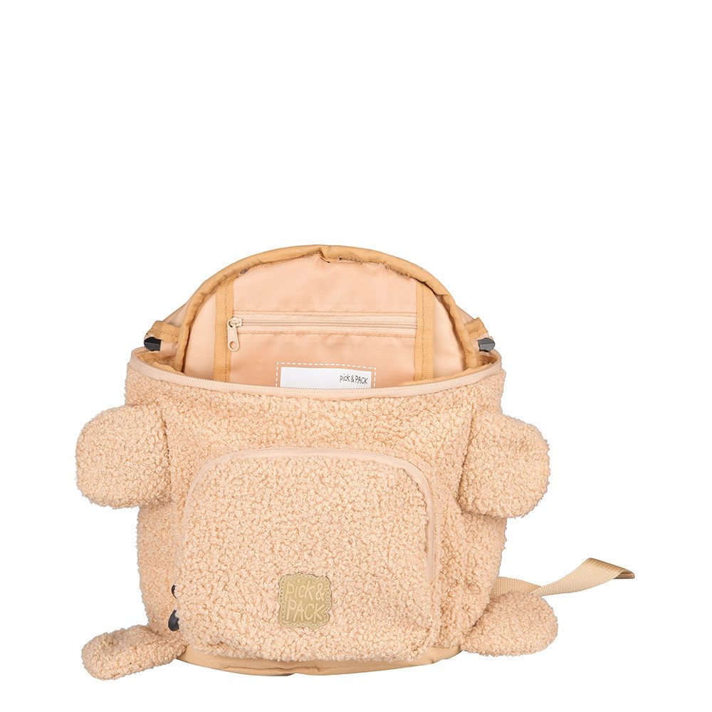 Pick&PACK Schulranzen Kinderrucksack S Teddybär Braun (1 Stück), ab 3 Jahren, ergonomisch, Kindergarten-Rucksack