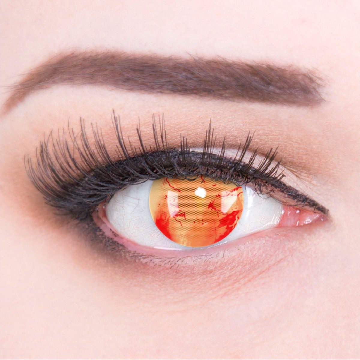 MeralenS Jahreslinsen Rote Kontaktlinsen Blood Zombie ohne Stärke für Cosplay/ Halloween