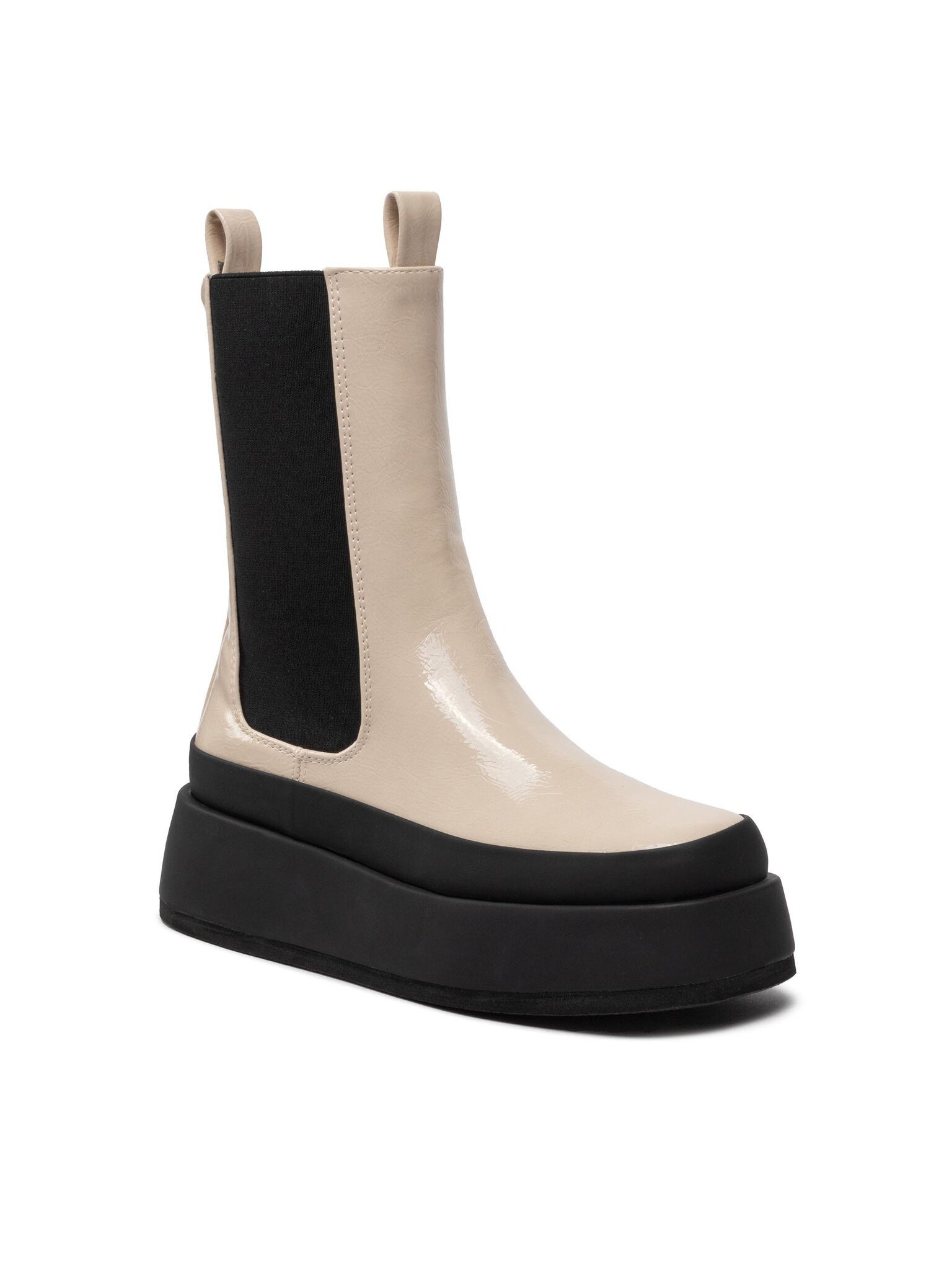 DeeZee Stiefeletten ZALY21025-8 Creamy Patent Stiefelette