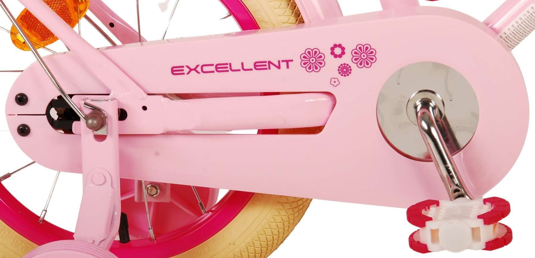 Zoll- - Mädchen rosa - 3 85% 12 Kinderfahrrad bis 60kg 14 Excellent - - oder Rücktrittbremse, Luftbereifung - zusammengebaut, Jahre, Volare 4,5