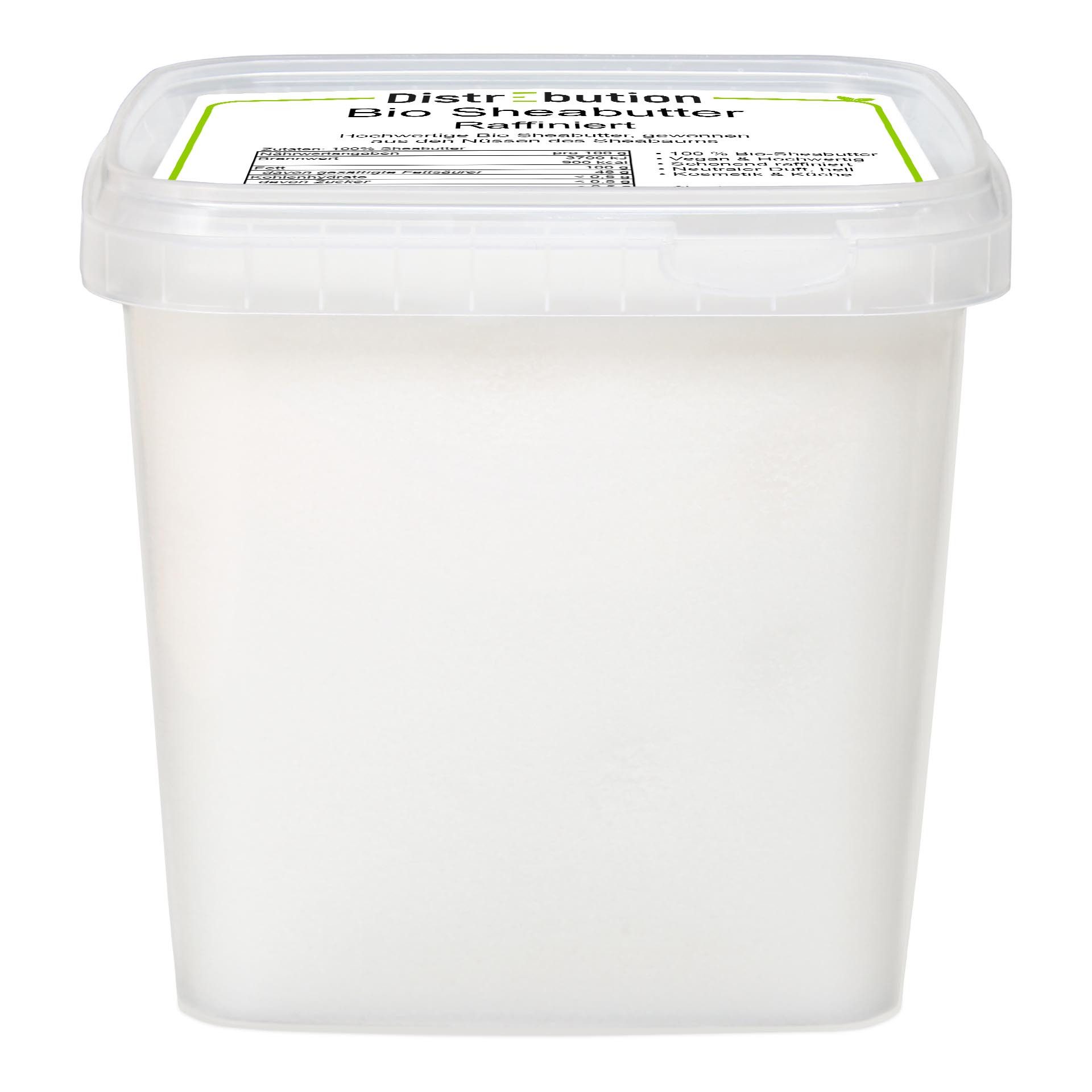 DistrEbution Backzutat Bio Sheabutter, 100% rein, für Hautpflege, Haarpflege, DIY Kosmetik & Lebensmittel