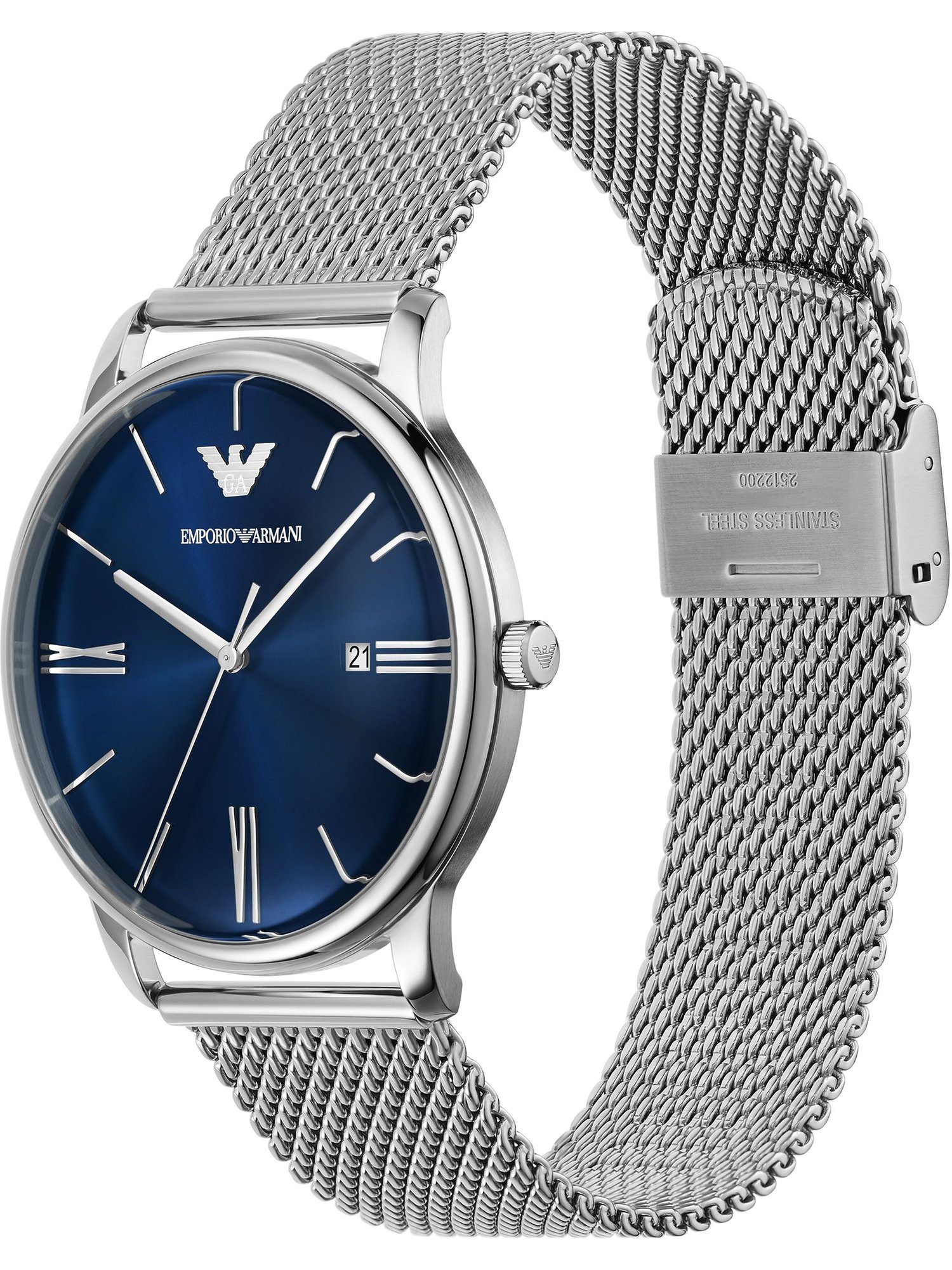 Emporio Armani Quarzuhr Emporio Armani Herren-Uhren Analog Quarz
