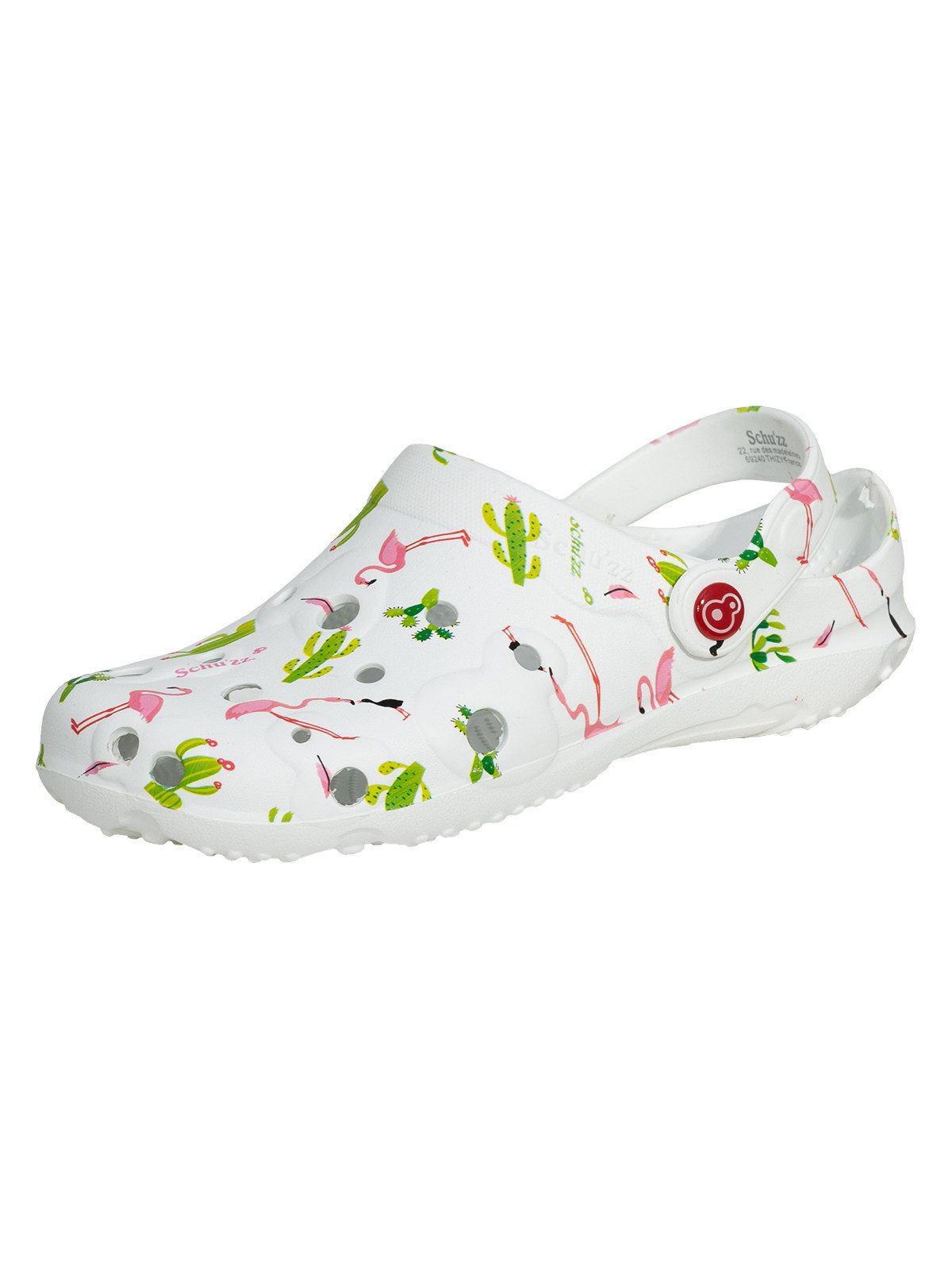 Schuzz Globule Cactus & Famingo Clog