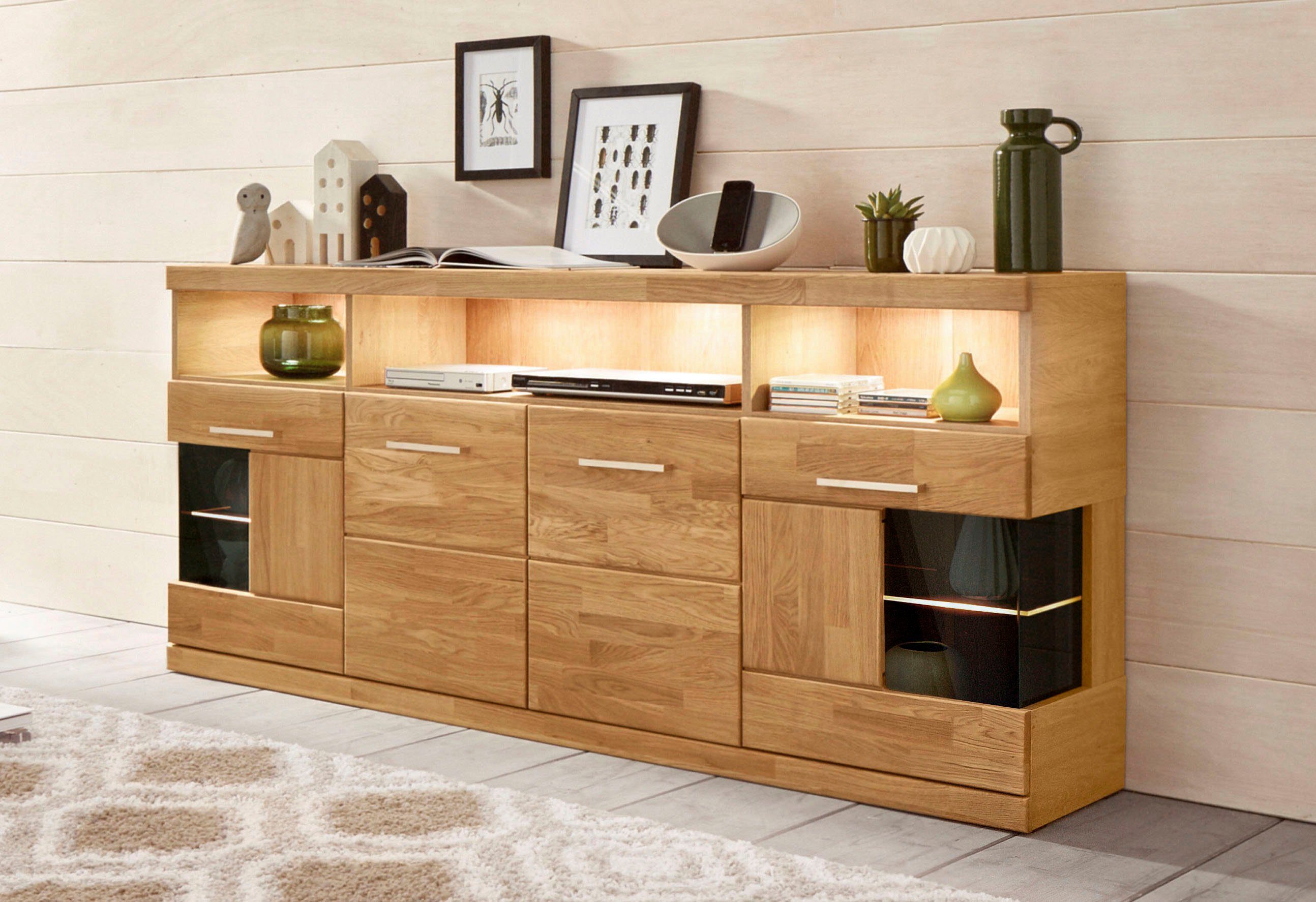 Home affaire Sideboard Ribe,180cm breit,Oberplatte aus günstig online kaufen