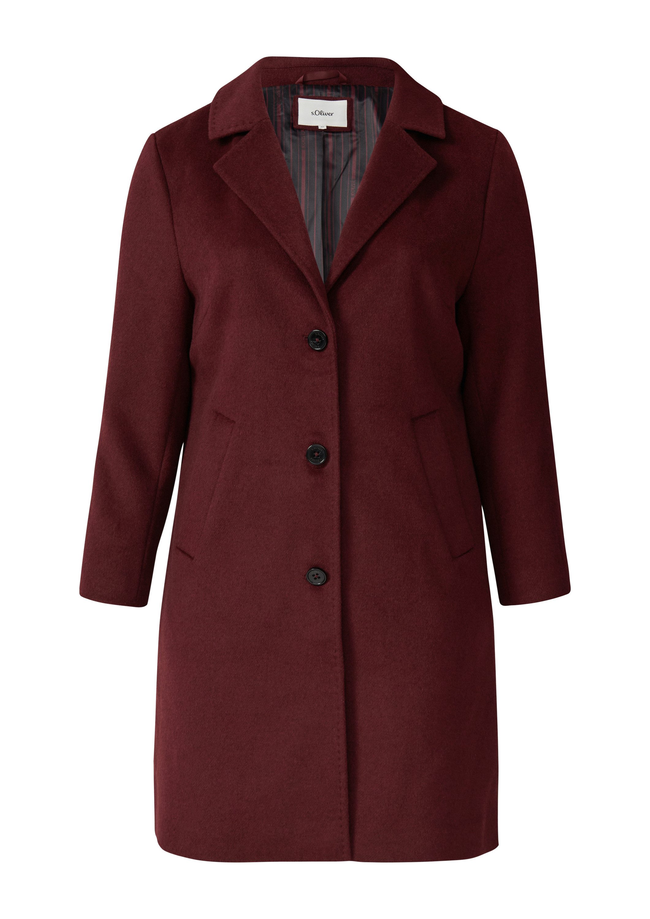 s.Oliver Funktionsmantel Outdoor-Mantel Woll-Mix Mantel mit Reverskragen günstig online kaufen