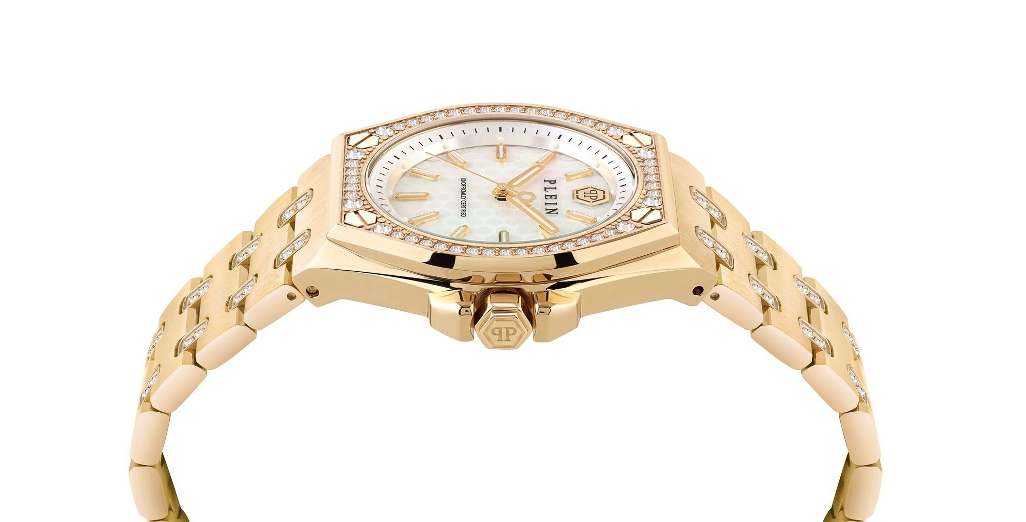 PHILIPP PLEIN gelbgold Quarzuhr PWJAA1223