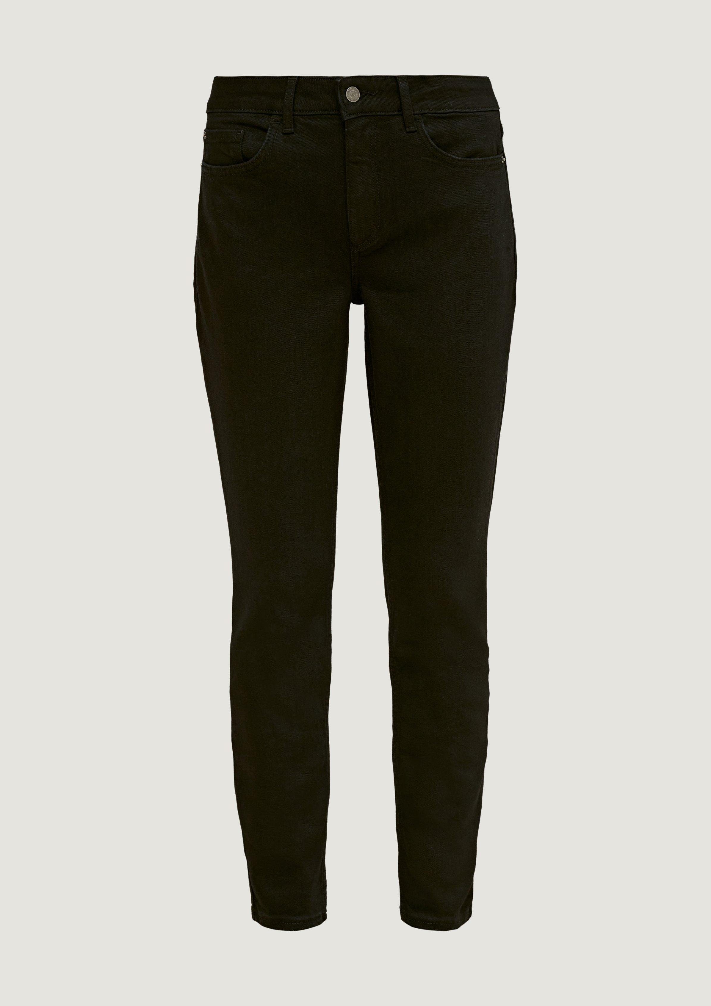 comma casual Leder-Patch Skinny: leg 5-Pocket-Jeans identity Skinny mit Jeans