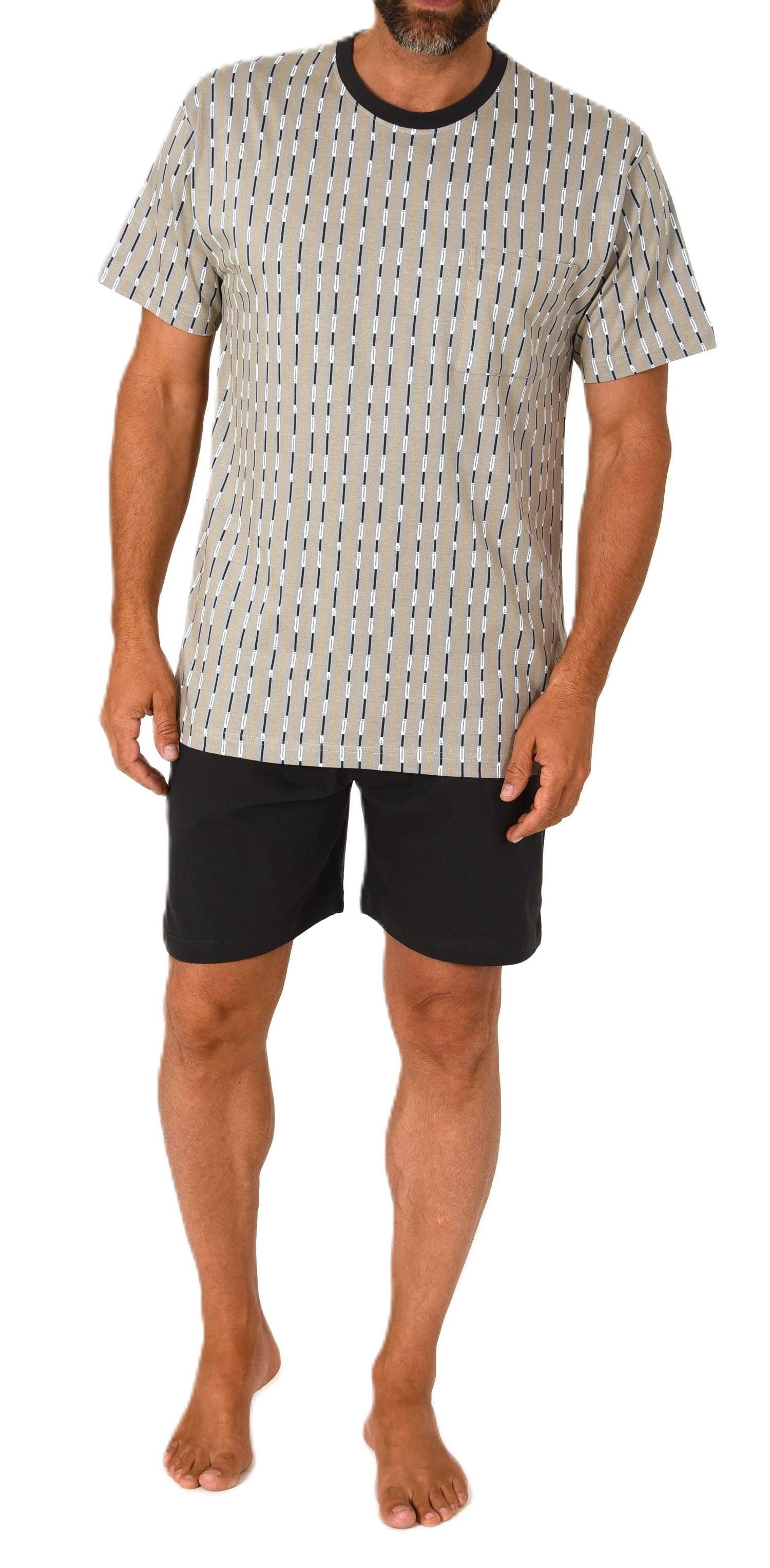 Normann Pyjama Normann Herren kurzarm Schlafanzug Shorty Pyjama
