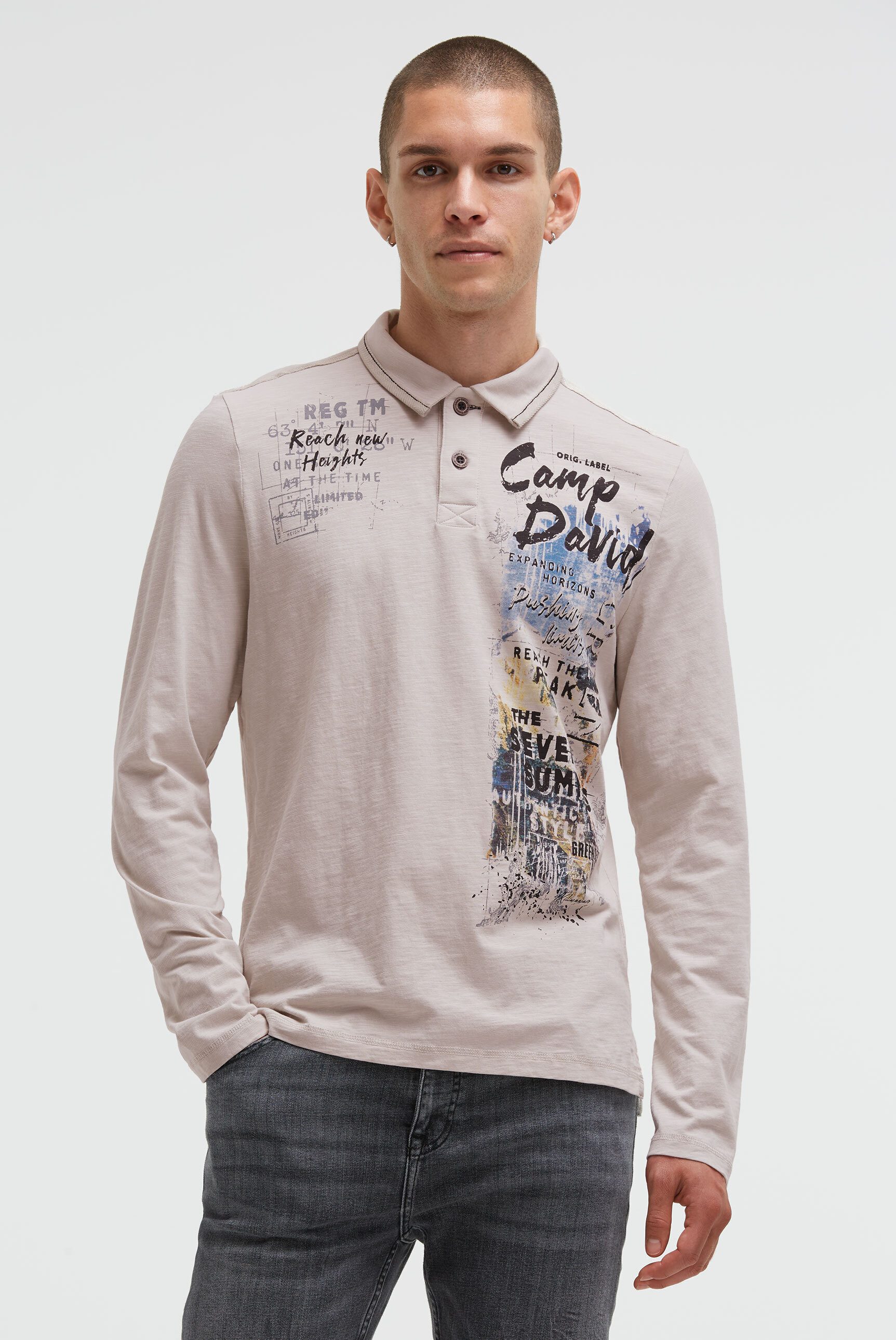 CAMP DAVID Poloshirt mit Seitenschlitze günstig online kaufen