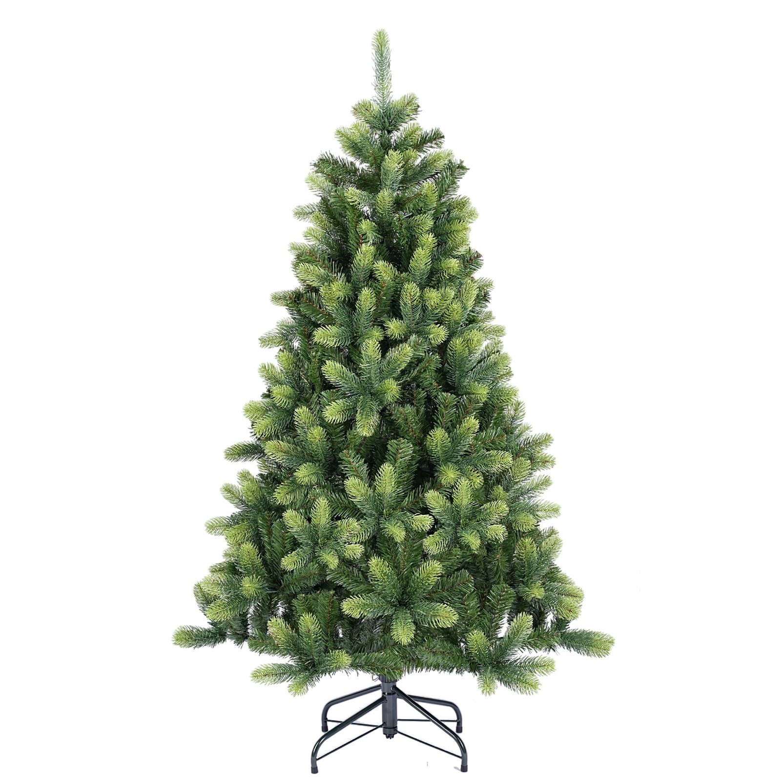 Salcar Künstlicher Weihnachtsbaum Künstlich Tannenbaum Christbaum mit zweifarbig mit hellgrünen Spitzen, Fichte, 180 cm hoch, 855 Zweige, 297 PE + 558 PVC