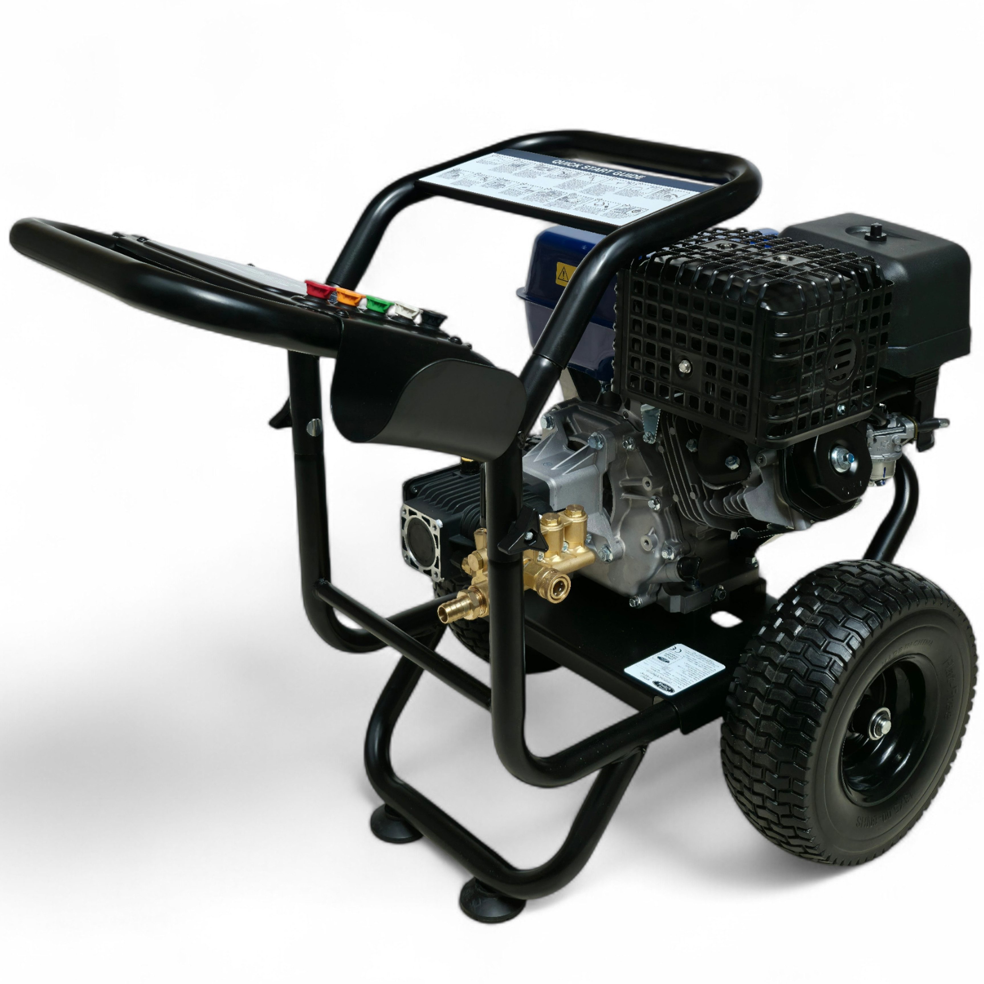 DeTec. Hochdruckreiniger Ford Benzin 13PS, Flächenreiniger 420cm³, Industrie-Steinreiniger, Druck max: 303 bar, Fördermenge max: 906 l/h, Annovi reverberi RSV-4G40 Triplex Keramik Hochdruckpumpe