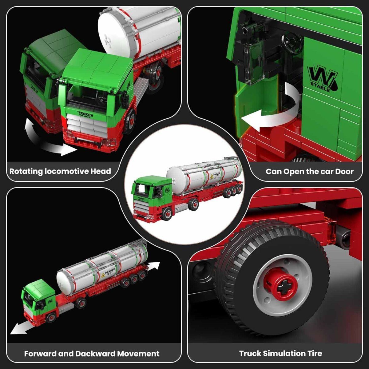 Mould King Mould King 24075 Fuel Tanker Truck Spielbausteine