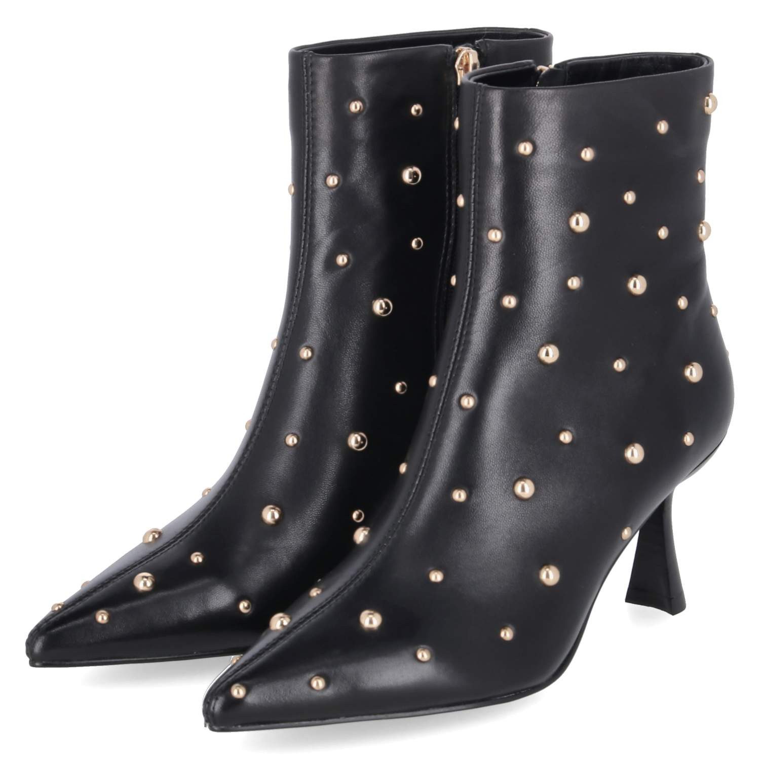 Kaerlek Kaerlek Ankle Boots Gerona Negro Damen Glattleder black Schlupfstiefel