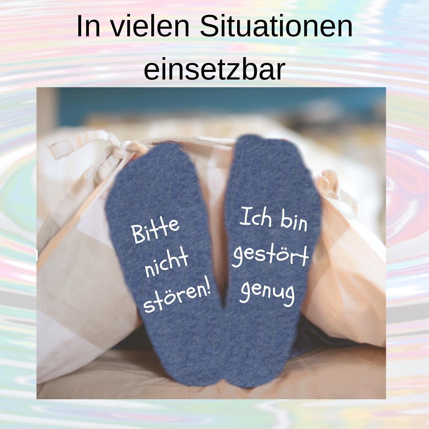 bentini Basicsocken Bitte stören! (1-Paar) marine nicht Spruchsocken