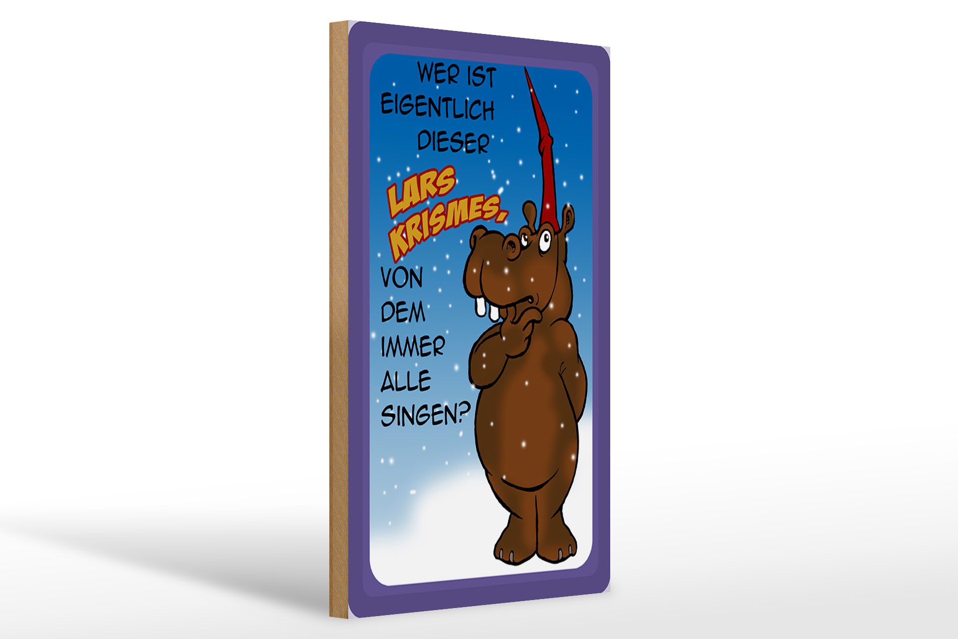 Holzbild Spruch 20x30cm wer ist dieser Lars Krismes