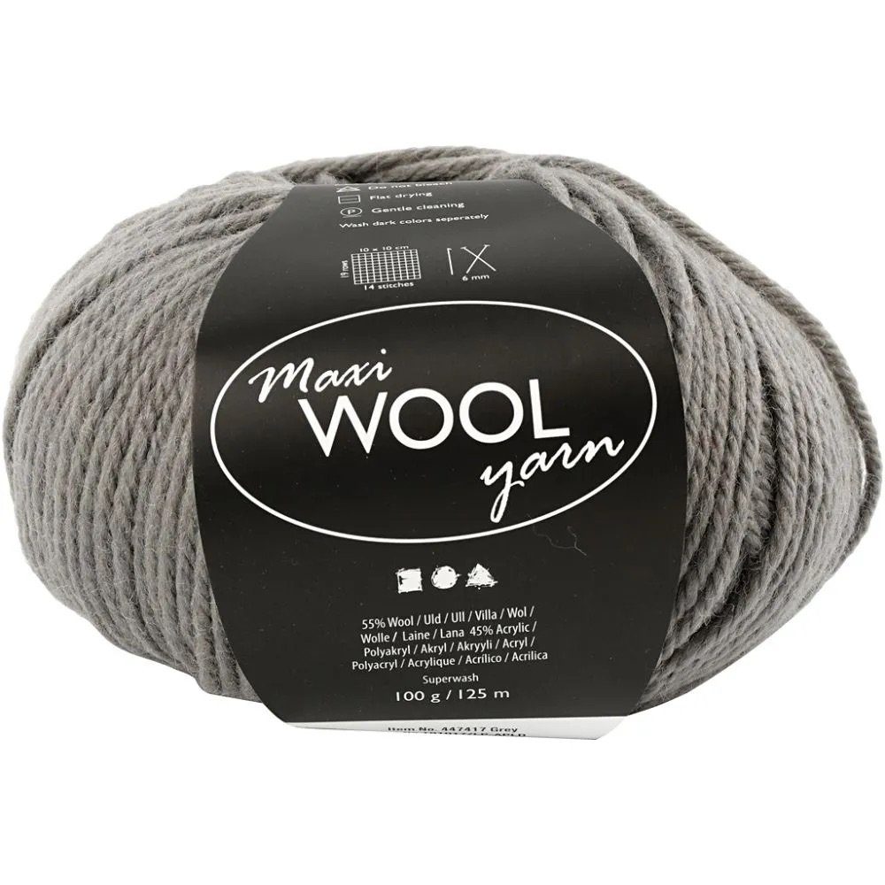 Creotime Dekofigur Wolle Maxi WOOL yarn, L: 125 m, 100 g/ 1 Knäuel