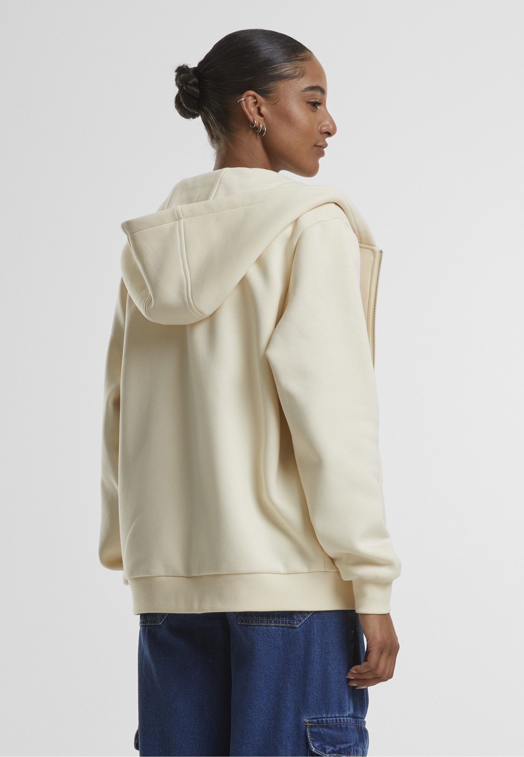 URBAN CLASSICS Sweatjacke Urban Classics Ladies Fluffy Zip Cardigan – Bild 4 von 5