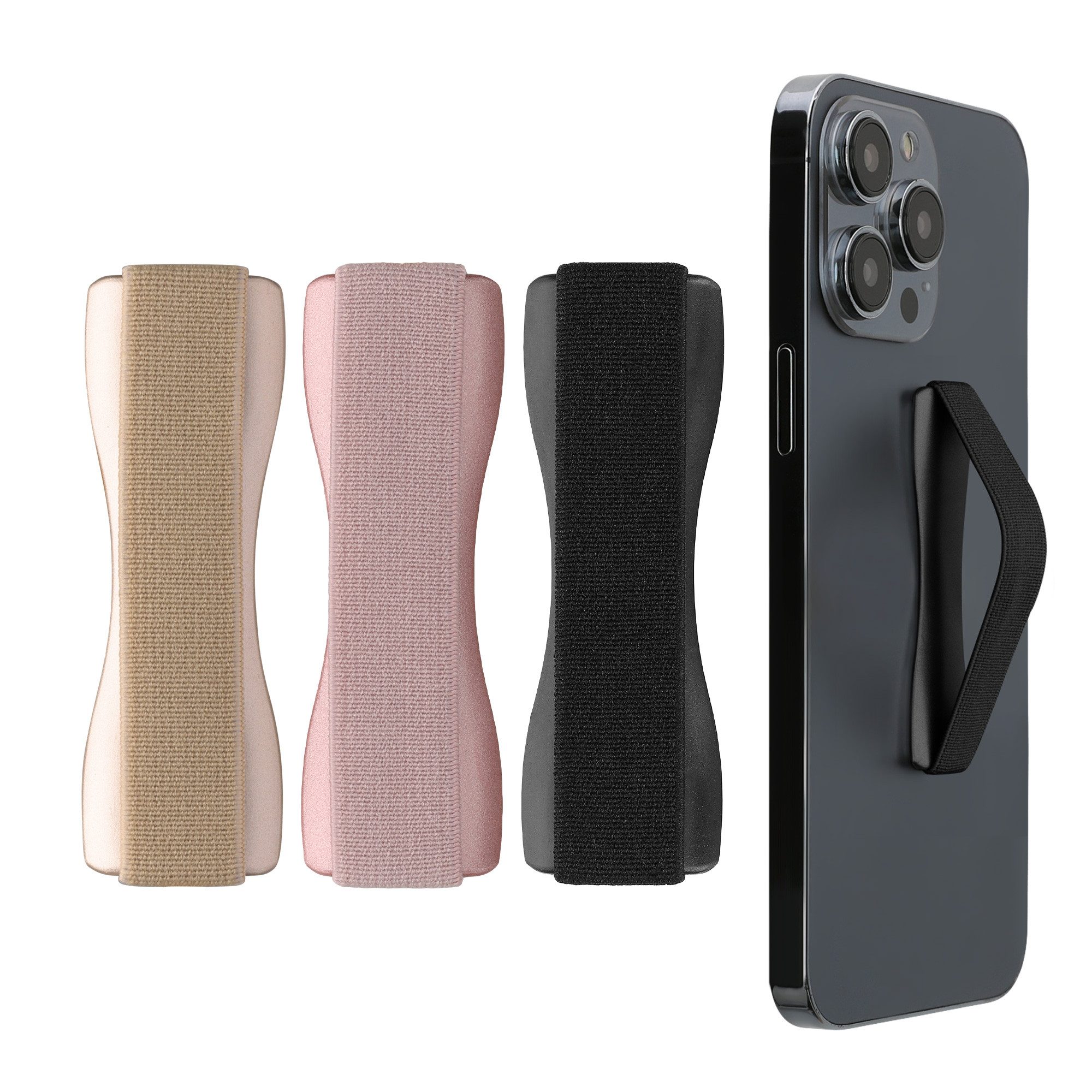 kwmobile Popsockets Smartphone Fingerhalter 3 Set, (3-tlg., Handy Halter Griff Halterung Einhandbedienung - 3x Handyhalter)