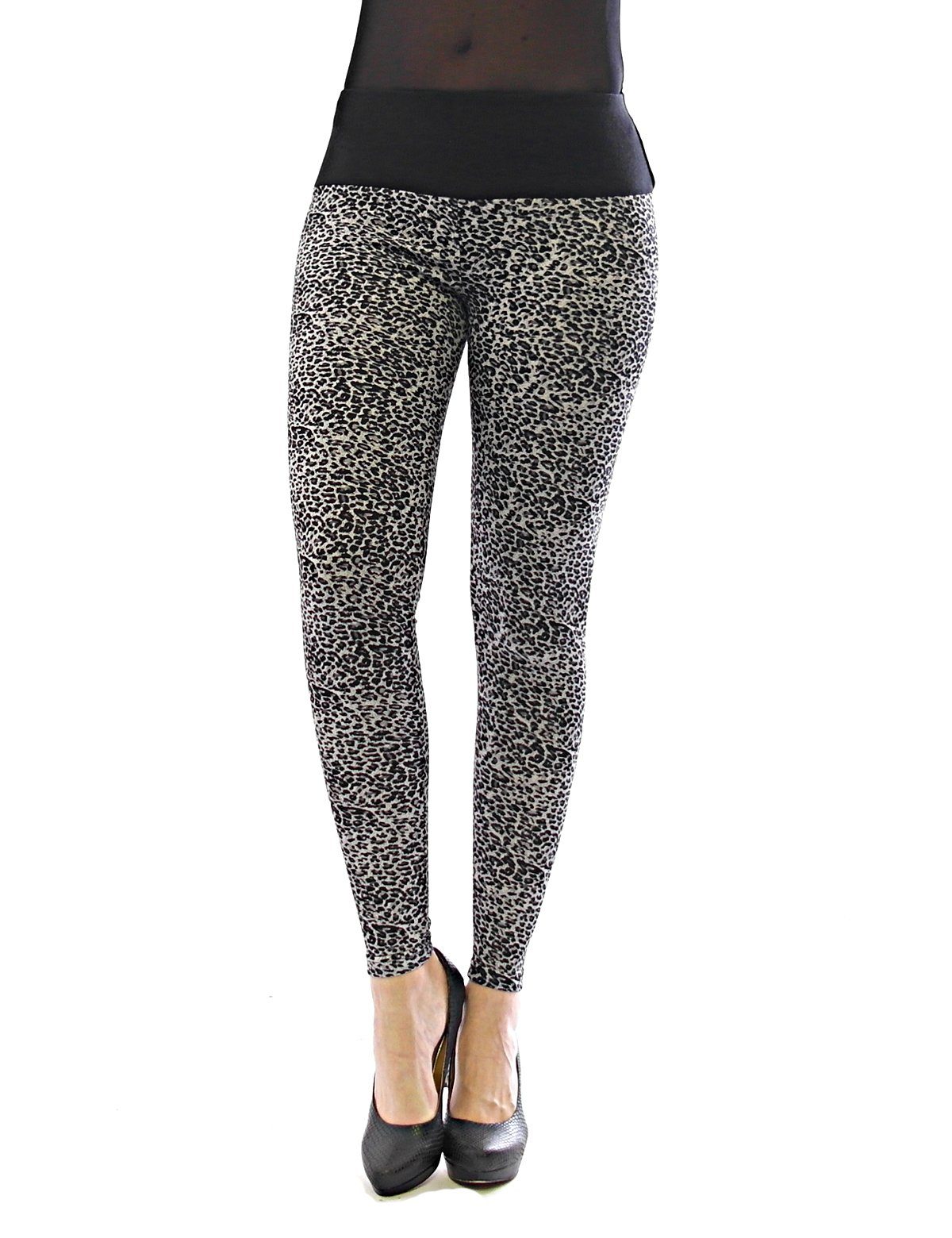 YESET Leggings Damen Leggings lang hoher Bund Hose Leopard Tier Muster hohe günstig online kaufen