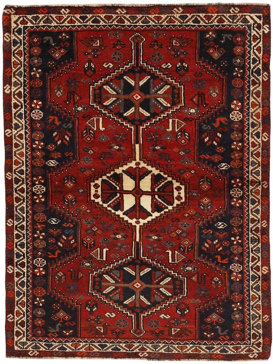 Orientteppich Shiraz 119x158 Handgeknüpfter Orientteppich / Perserteppich, Nain Trading, rechteckig, Höhe: 10 mm