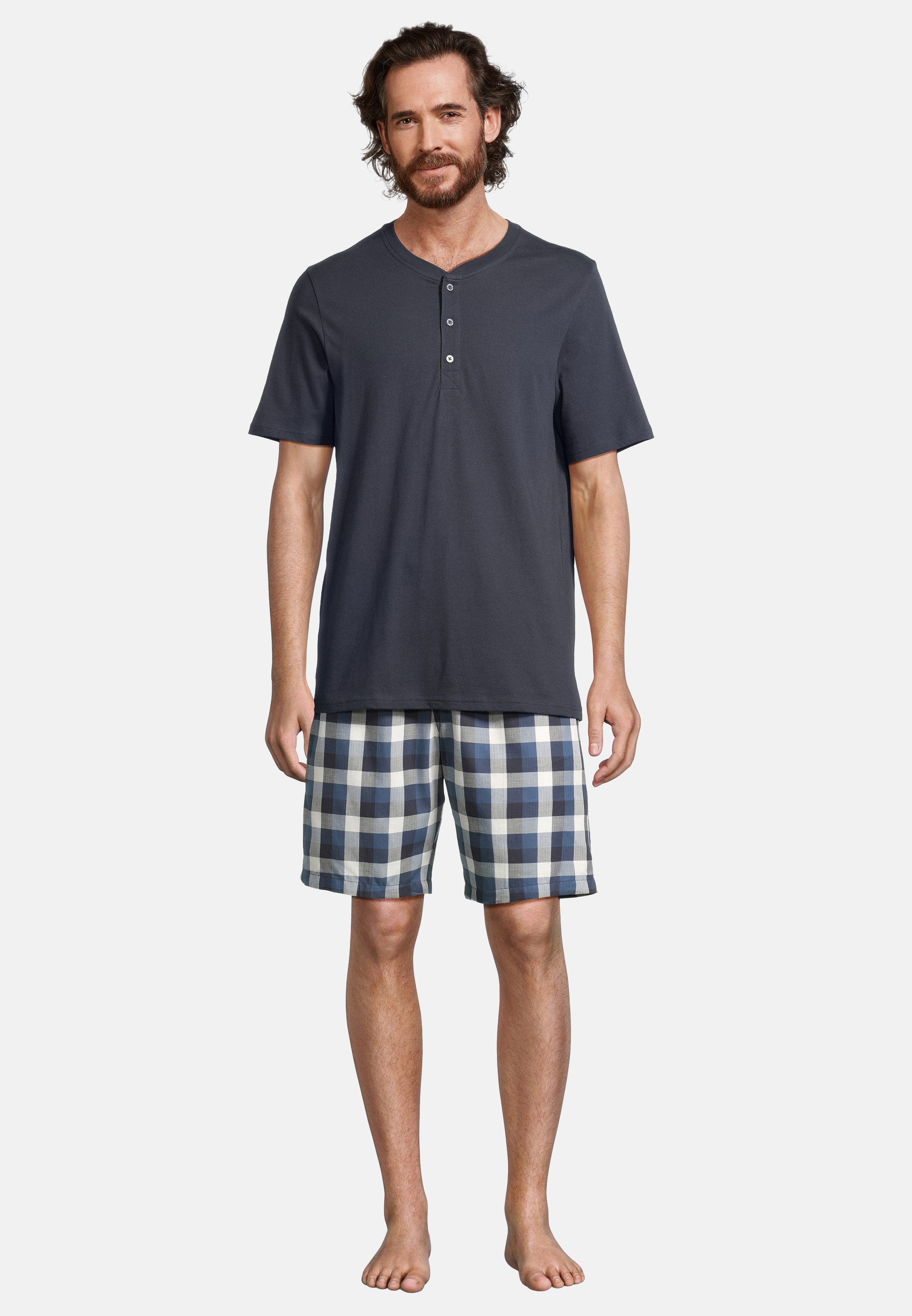 Schiesser Pyjama Night & Home (Set, 2 tlg) Schlafanzug - Baumwolle - Atmung günstig online kaufen