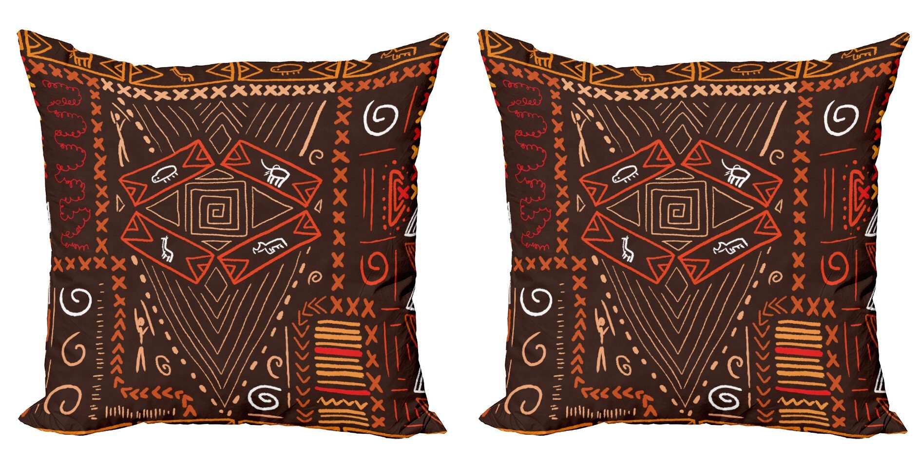 Kissenbezüge Modern Accent Doppelseitiger Digitaldruck, Abakuhaus (2 Stück), Stammes Aboriginal Cave