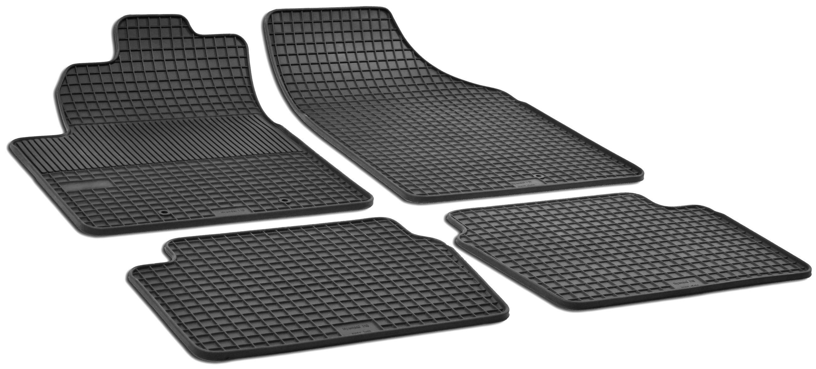 WALSER Auto-Fußmatten Automatte Passform DirtGuard (4 St), für HYUNDAI i10 I (PA) HYUNDAI i10 I (PA), YB 10/2007-05/2018, i10 I 10/2007-05/2018