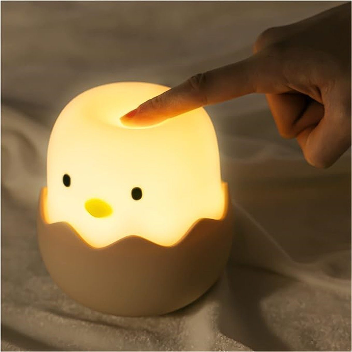 K&B LED Nachttischlampe Kawaii Silikon-Nachtlicht für das Babyzimmer, geeignet zum Stillen gelbes Licht