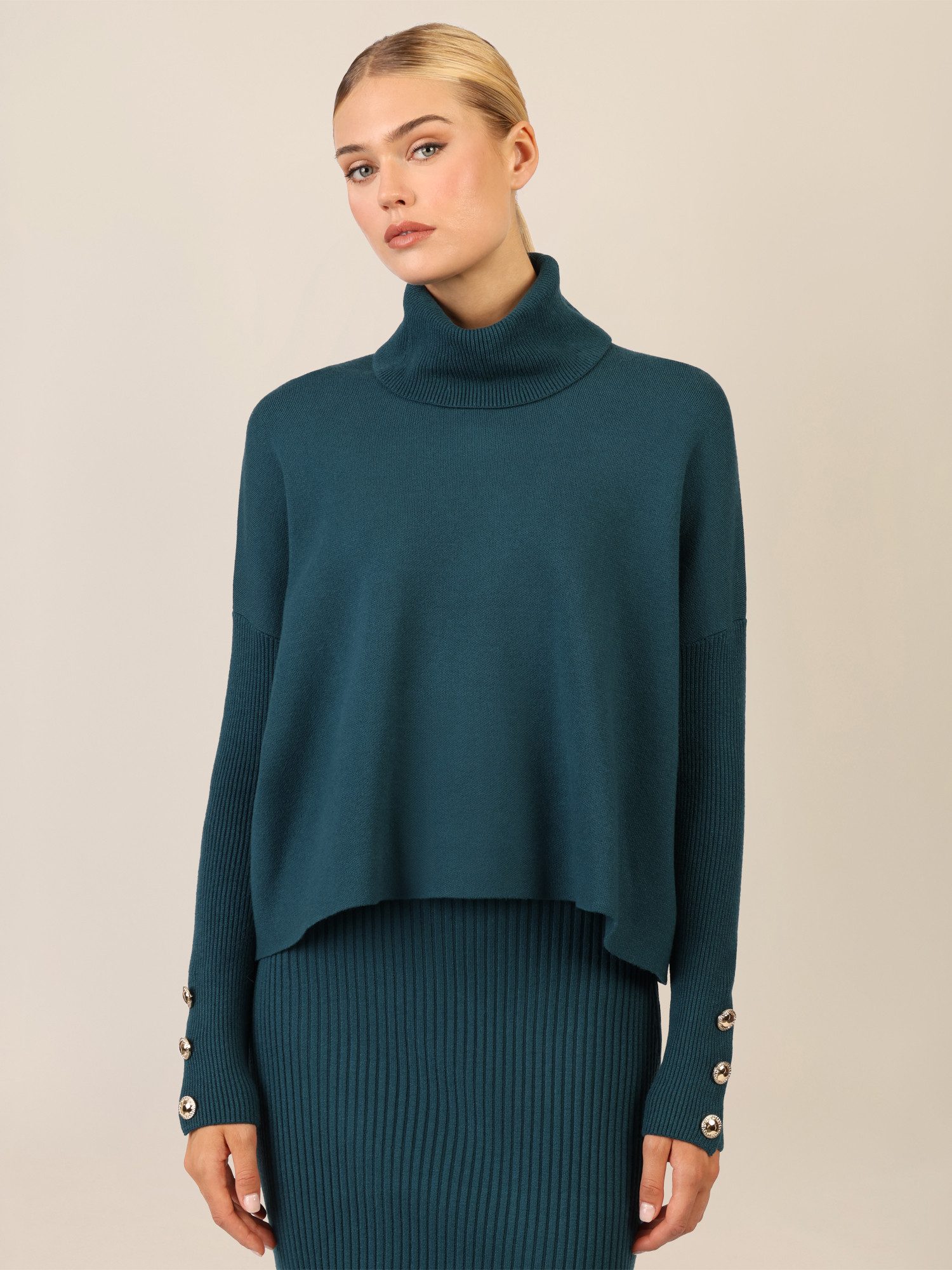 Apart Rollkragenpullover mit Rollkragen und Schmuckknöpfen günstig online kaufen