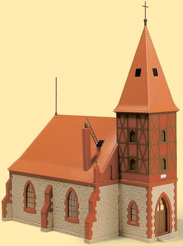 Image of Auhagen Modelleisenbahn-Gebäude »Kirche«, Spur H0, Made in Germany