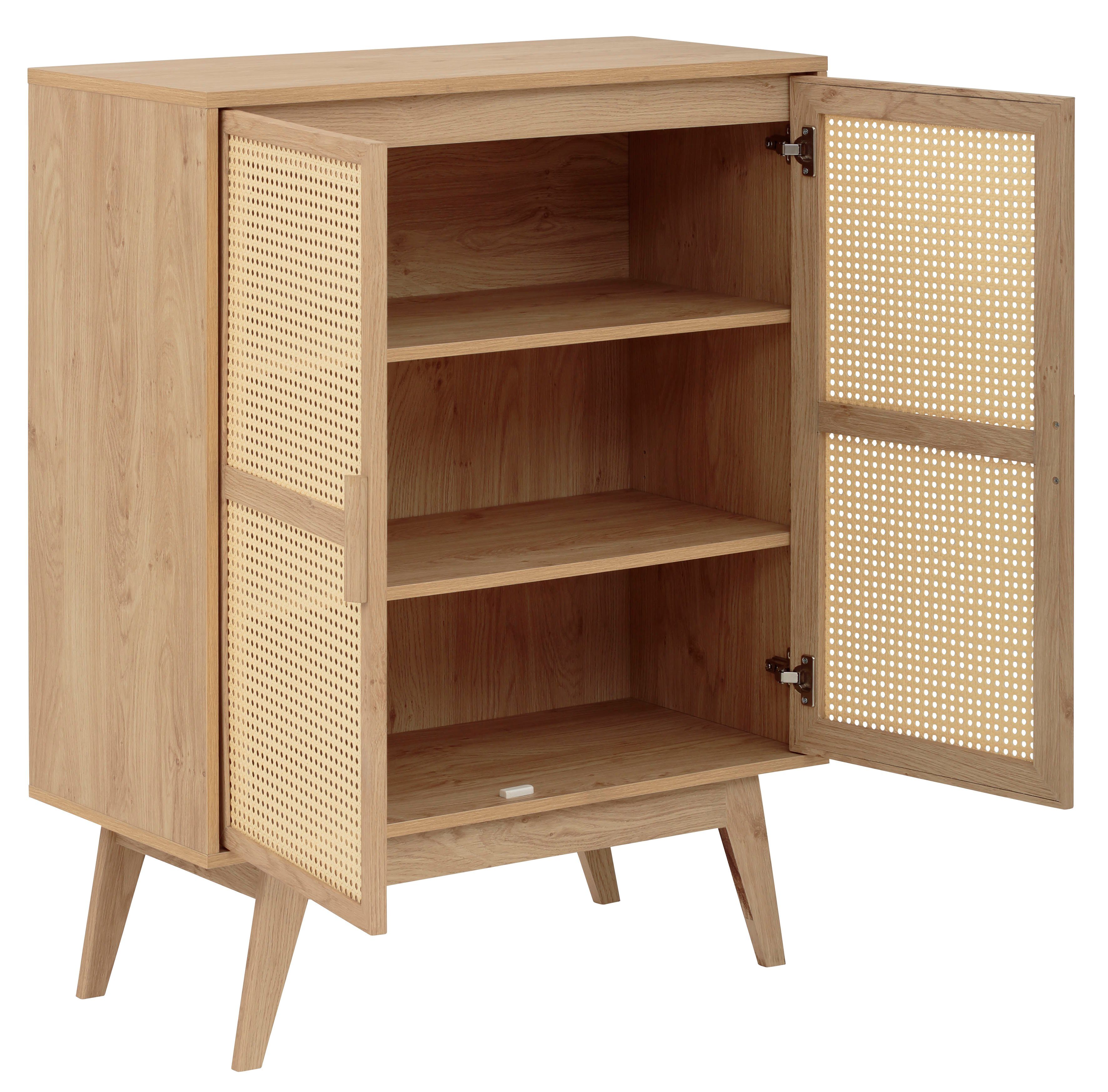 OTTO home Kommode Bridget Highboard, Kommode, feste und verstellbare Einlegeböden, Breite 87cm, Höhe 110cm