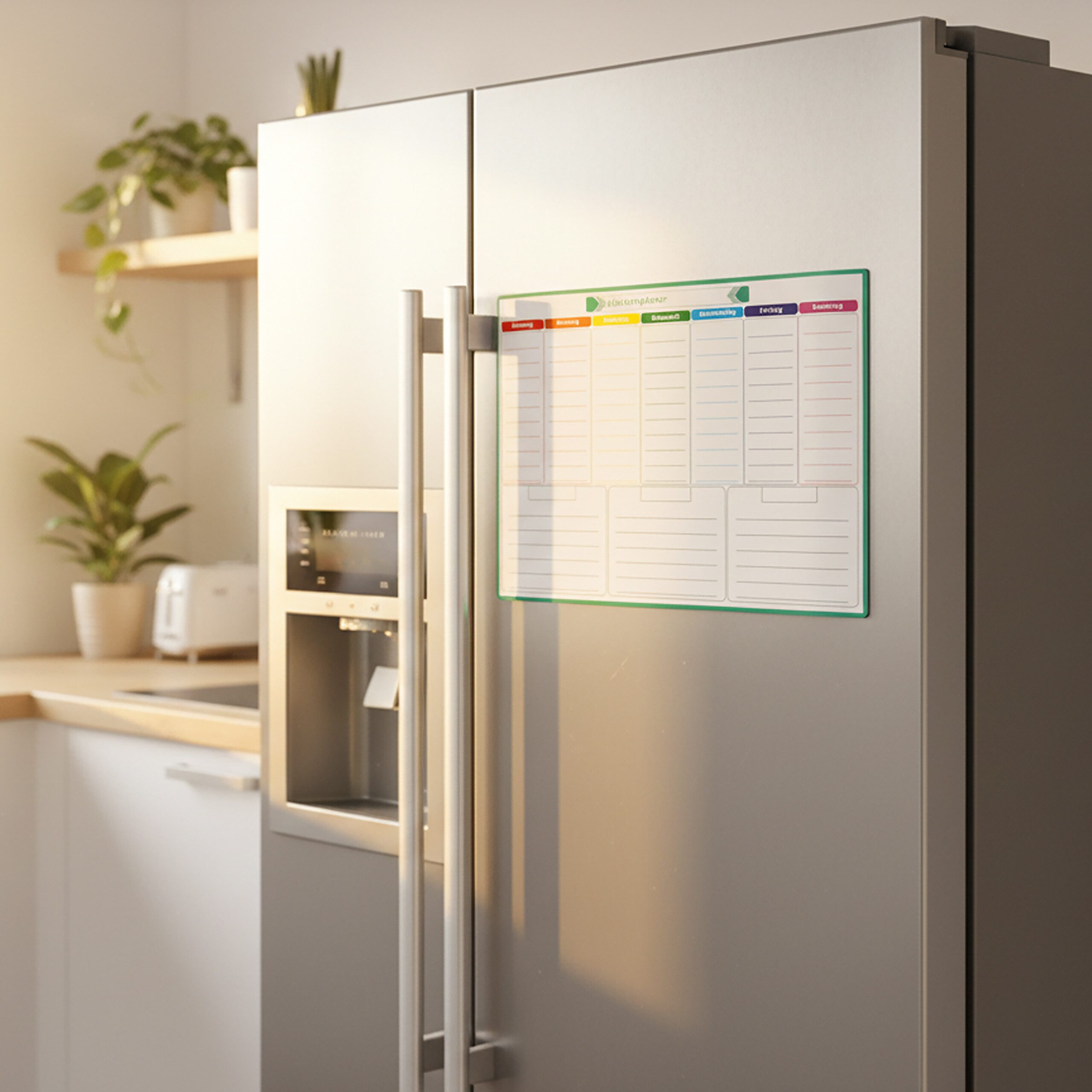 relaxdays Magnettafel Magnetischer Wochenplaner mit Zubehör