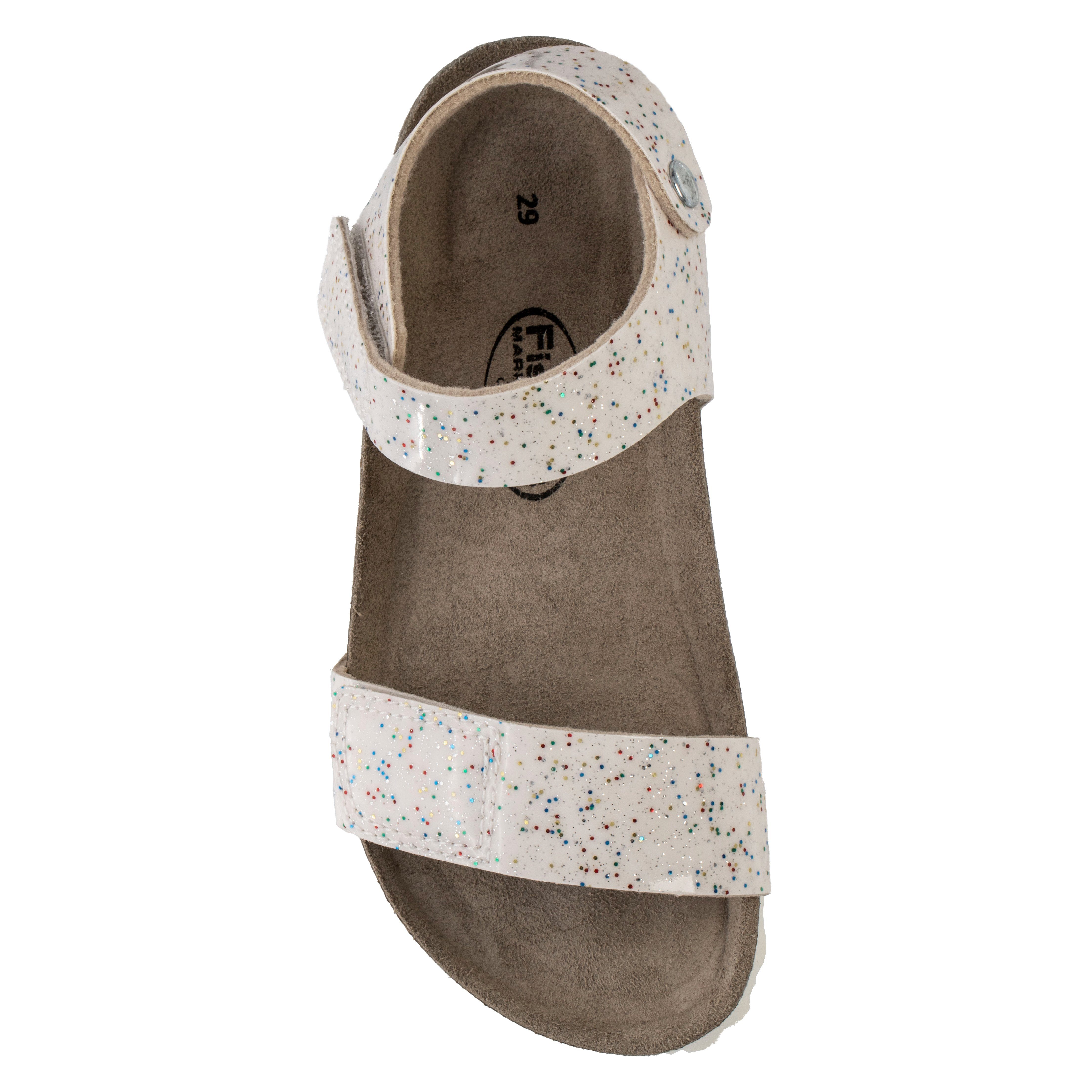 Fischer-Markenschuh Hawaii Sandalette aus Vegano (Lederimitat), Fleecefutter, gepolstertes Lederfußbett