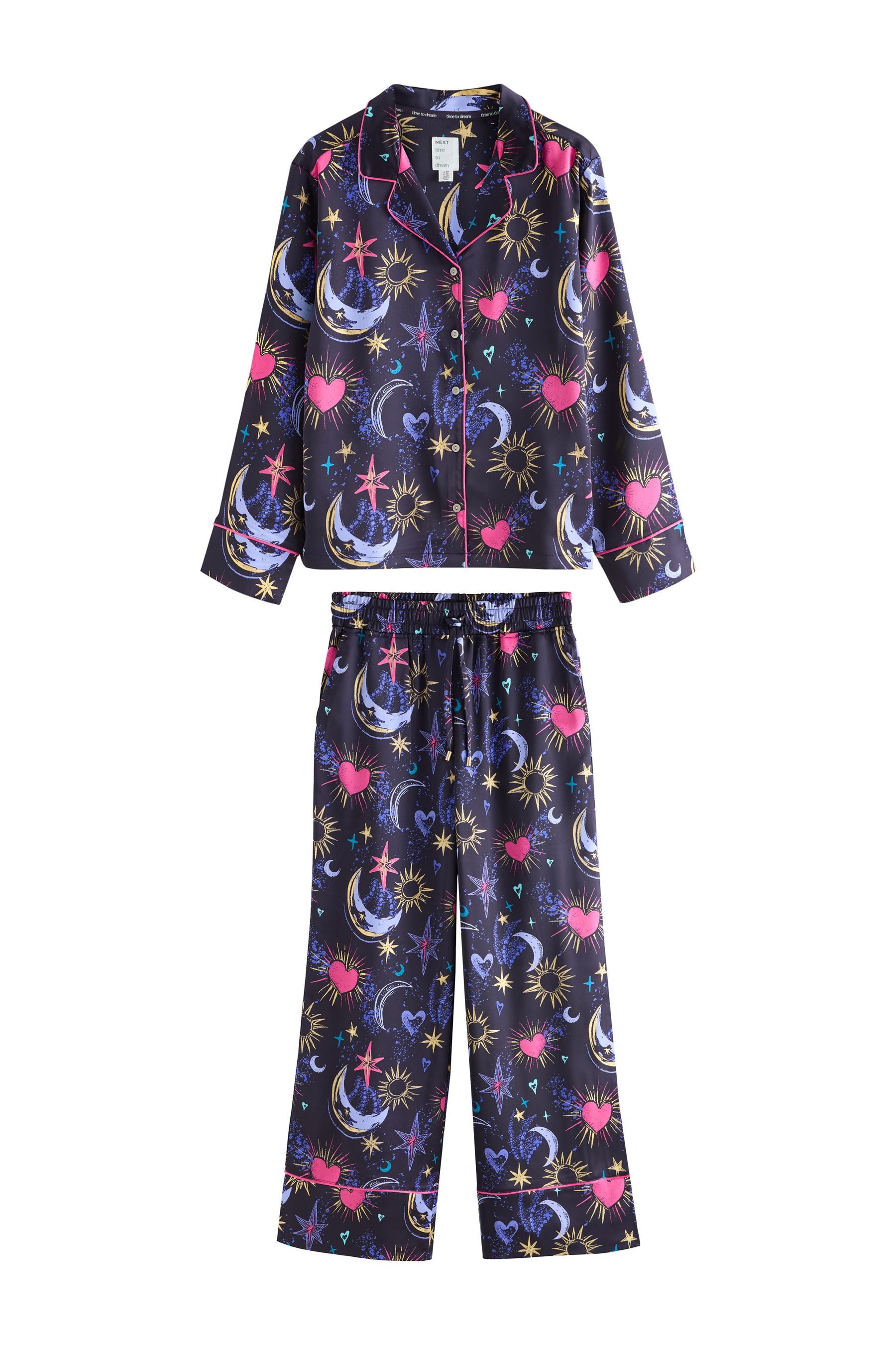 Pyjama CoppaFeel! geknöpfter Schlafanzug aus Satin