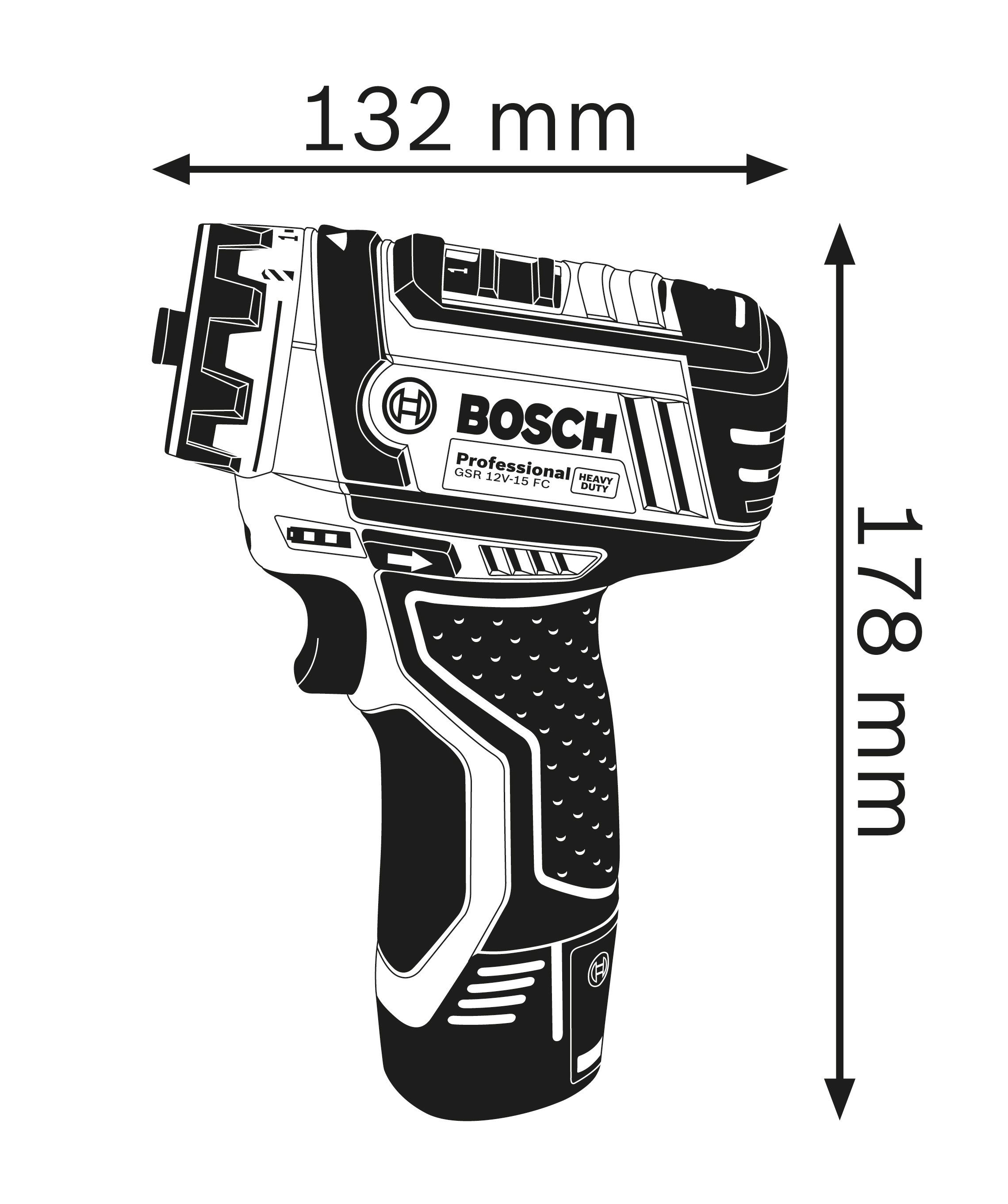 Bosch Professional Akku-Bohrschrauber GSR 12V-15, max. 1300 U/min, (Set), inkl. 2 Akkus, Ladegerät, Koffer und Flexi-Click Aufsätze – Bild 5 von 5