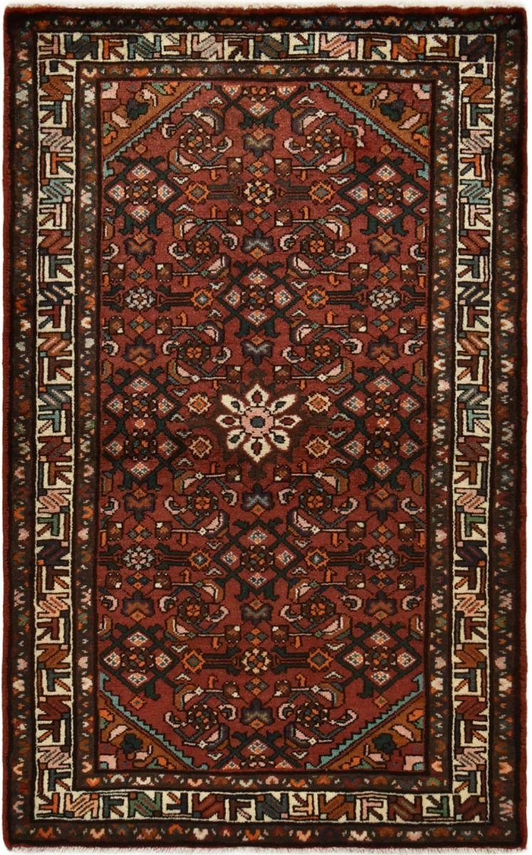 Orientteppich Hosseinabad 101x164 Handgeknüpfter Orientteppich / Perserteppich, Nain Trading, rechteckig, Höhe: 12 mm