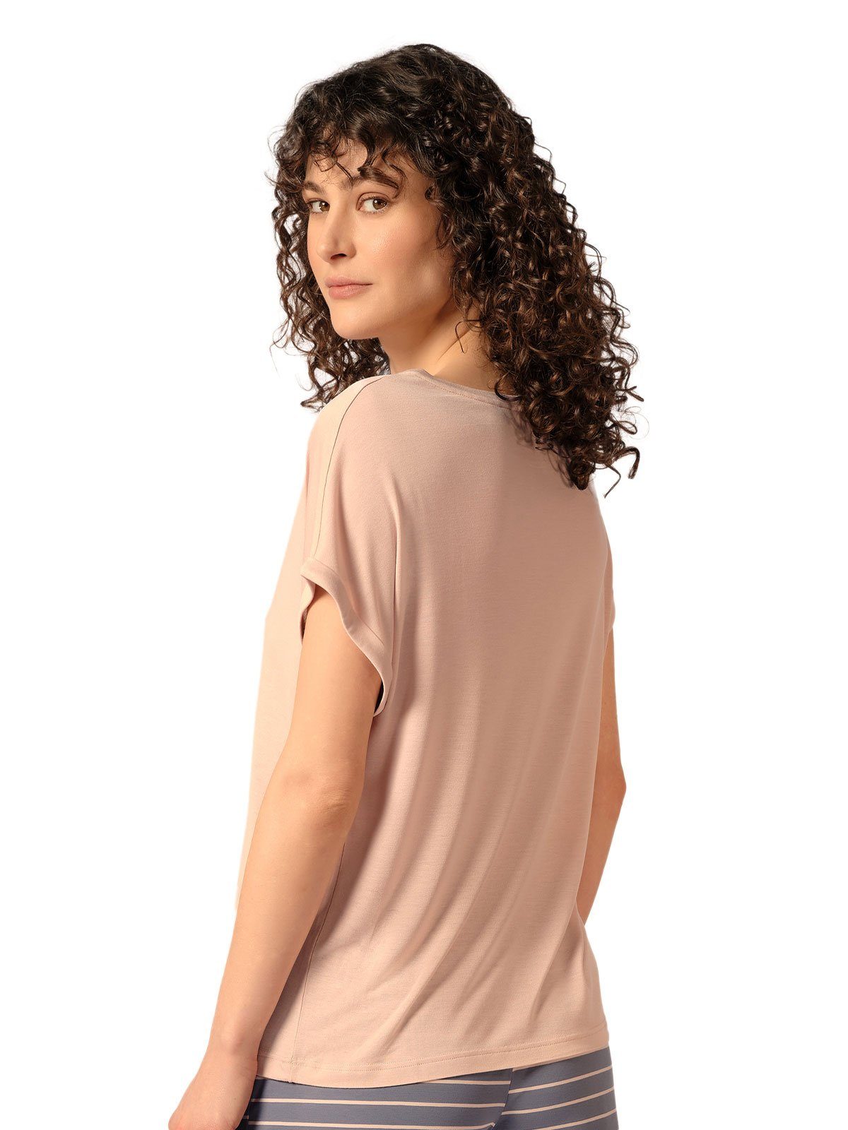 HUBER T-Shirt Damen Shirt kurzarm hautnah Night Basic Selection (Stück, 1-tlg) -