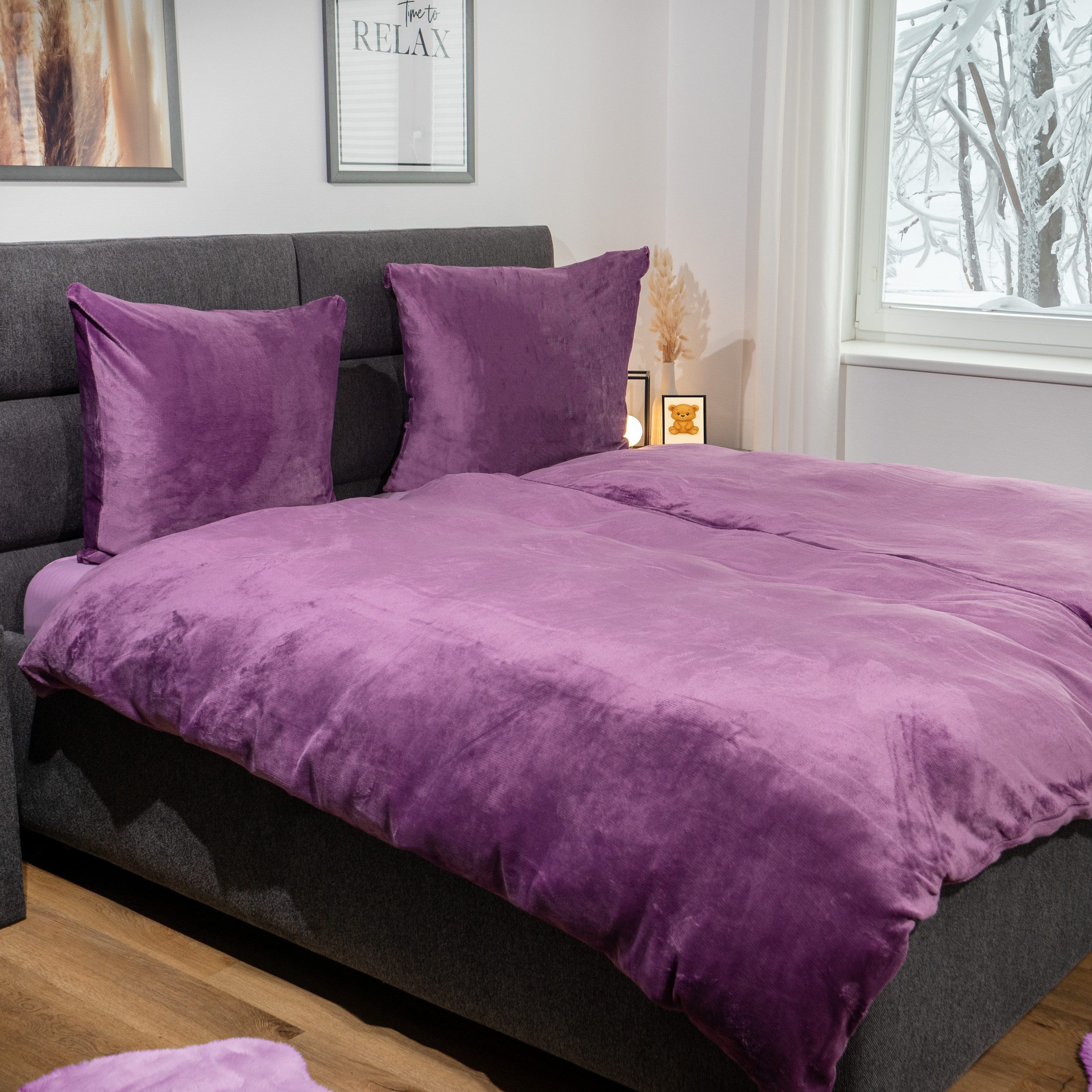 Casa Colori Bettwäsche Teddy Flausch, Polyester, günstig online kaufen