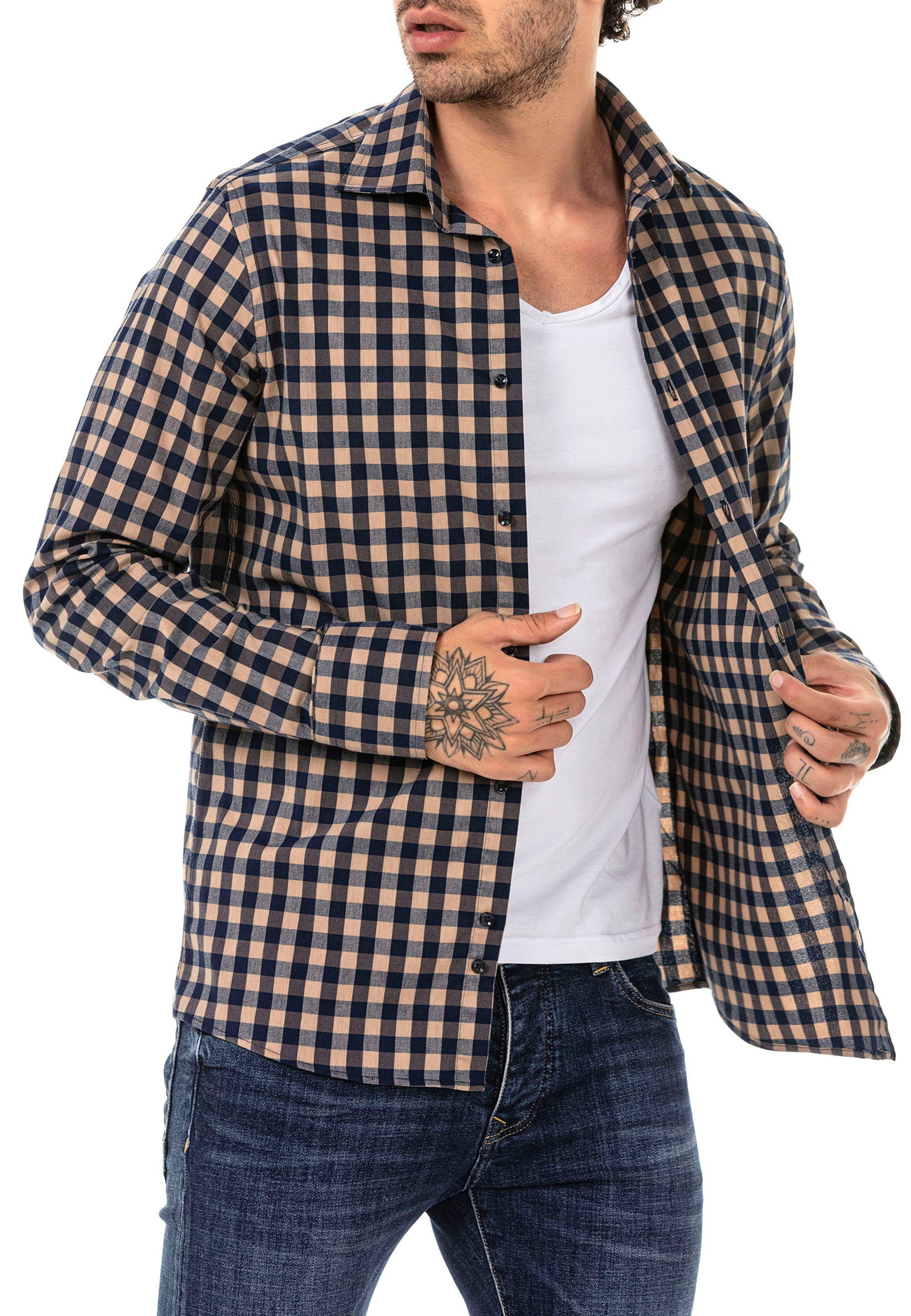 RedBridge Karohemd Casual Plaid Modern Fit Premium Qualität