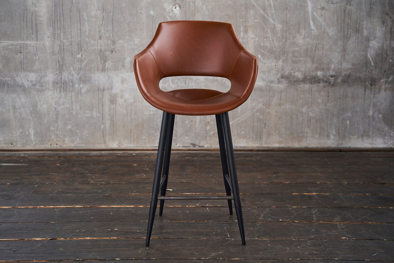 KAWOLA Barhocker ZAJA Eleganter Barstuhl - Kunstleder Barhocker - Design Hocker, Kunstleder, Rückenlehne, Sitzhöhe 65cm, Thekenhocker, Modernes Design