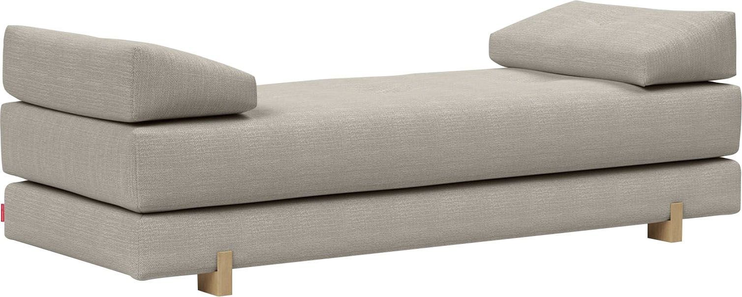 INNOVATION LIVING ™ Stapelliege Sigmund 579 Indu, Breite 200, Tiefe 80cm, Füße Eichenholz lackiert, Daybed mit zwei Federkernmatratzen, Fußteil Eiche natur – Bild 3 von 5