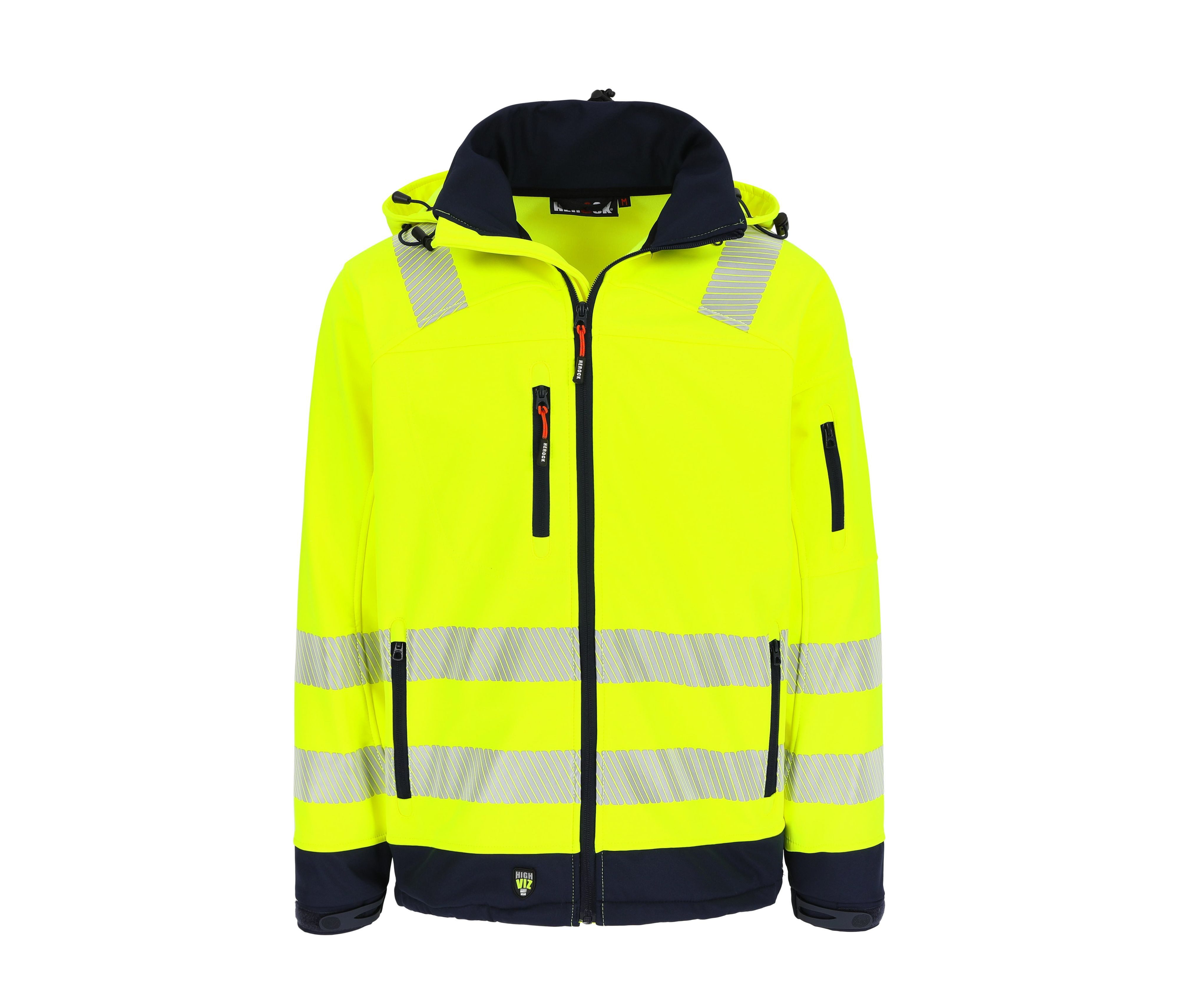 Herock Arbeitsjacke Softshell-Warnschutzjacke "Gregor" mit Kapuze