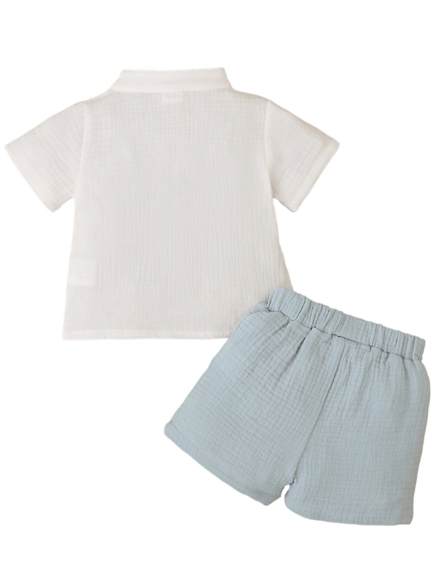 LAPA Shirt & Shorts 2-teiliger Baumwoll-Softanzug Freizeitanzug Jungen Baby in Kontrastfarben für