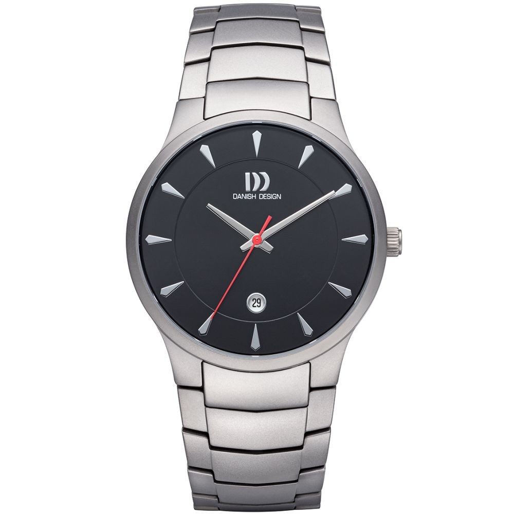 Danish Design Titanuhr DANISH DESIGN Herren Armbanduhr BOGÖ IQ63Q1275 schwarz D39mm Titanband