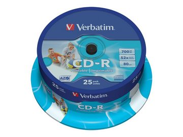 Verbatim CD-Rohling CD-R 700MB 25er Spindel 52x bedruckbar