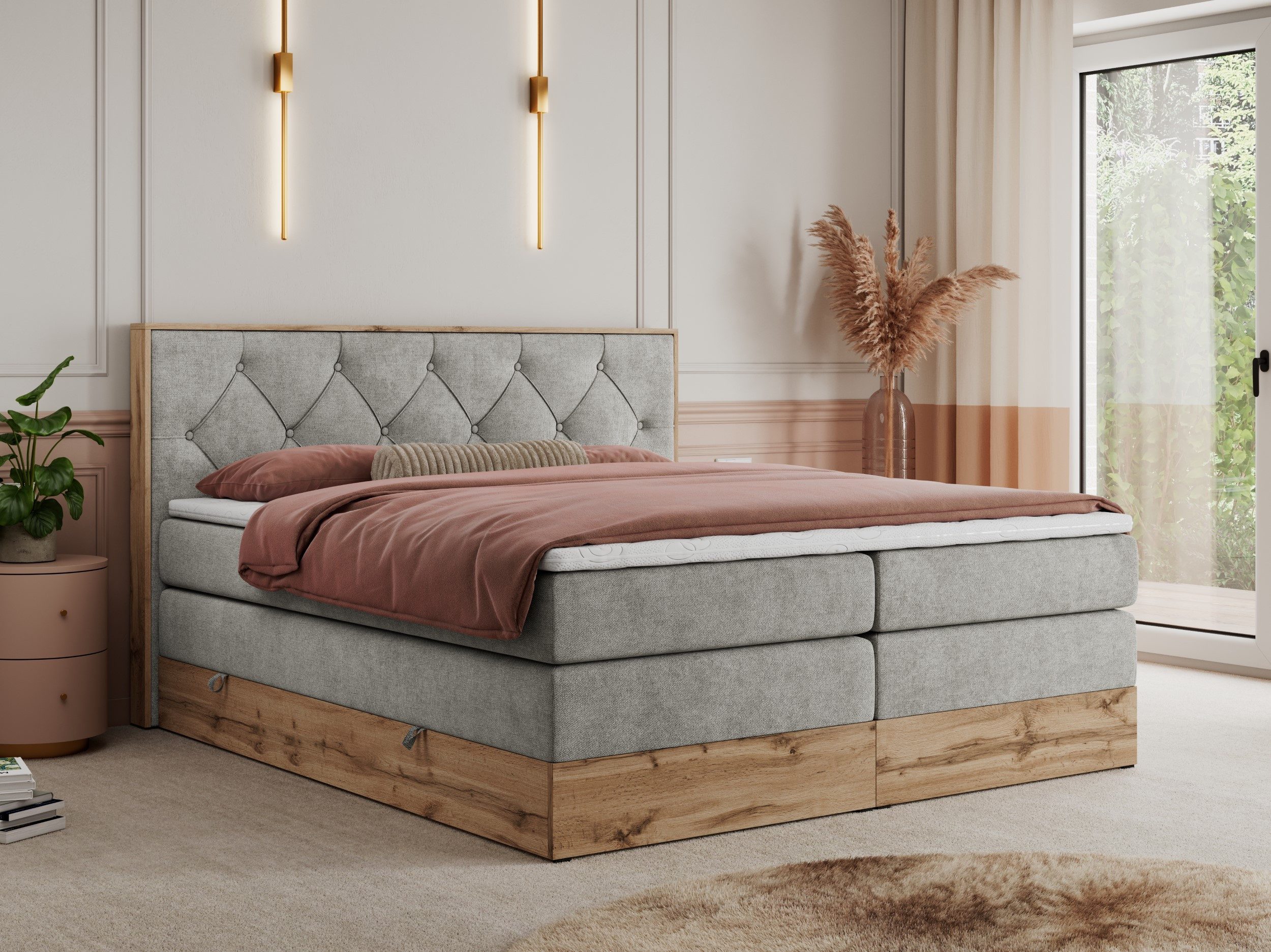 MKS MÖBEL Boxspringbett VENETO KING (Doppelbett, günstig online kaufen