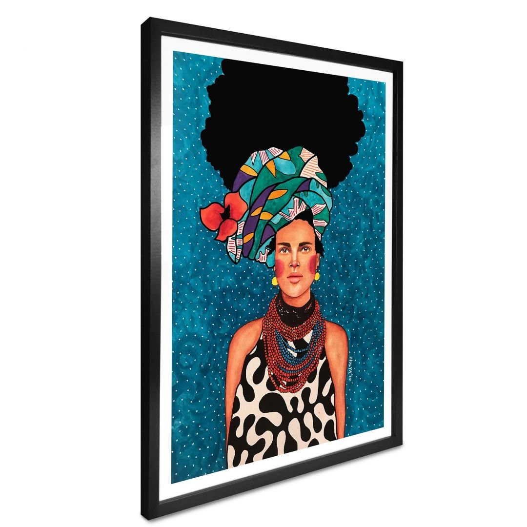 Was Wohnzimmer Portrait Hülya Poster K&L kraftvolles Poster modern Art Sommer Wandbild du, Wall fühlst